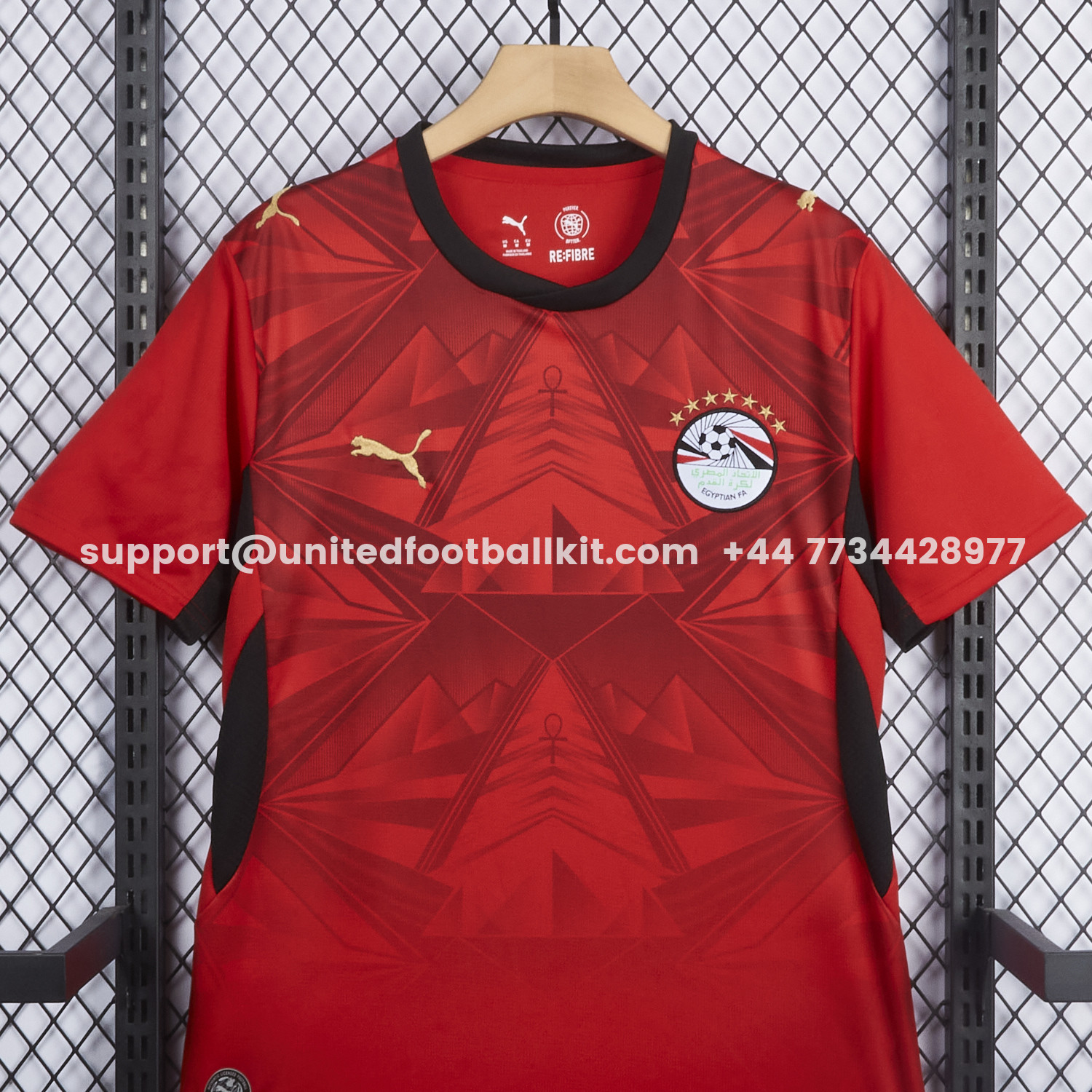 Unitedfootballkit.com | Egypt 2026 Home Jersey - Fans Version -Customize Name, Number and Patch | Worldwide Shipping