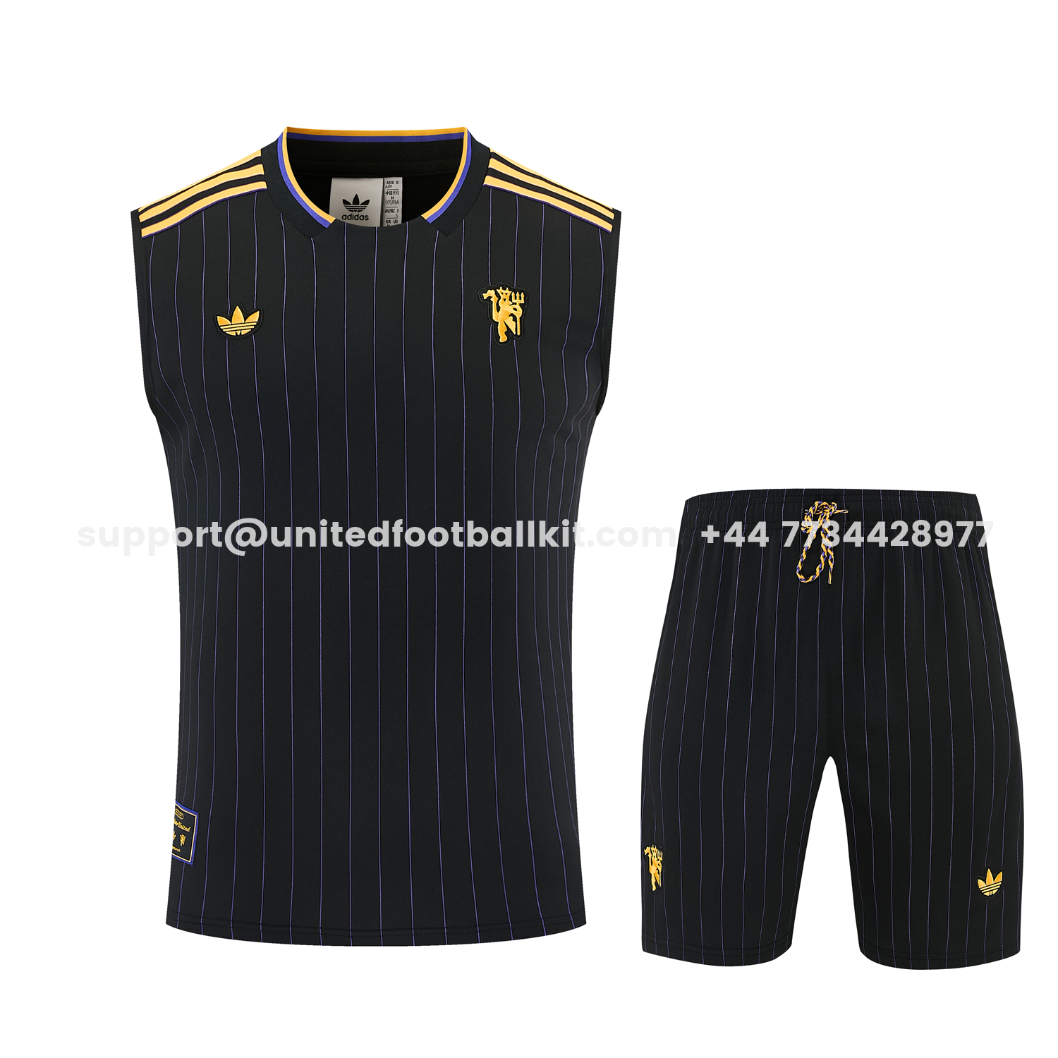 Unitedfootballkit.com | Manchester United 25-26 Retro Style Vest Training Set - Colors Top & Colors Pants -Customize Name, Number and Patch | Worldwide Shipping