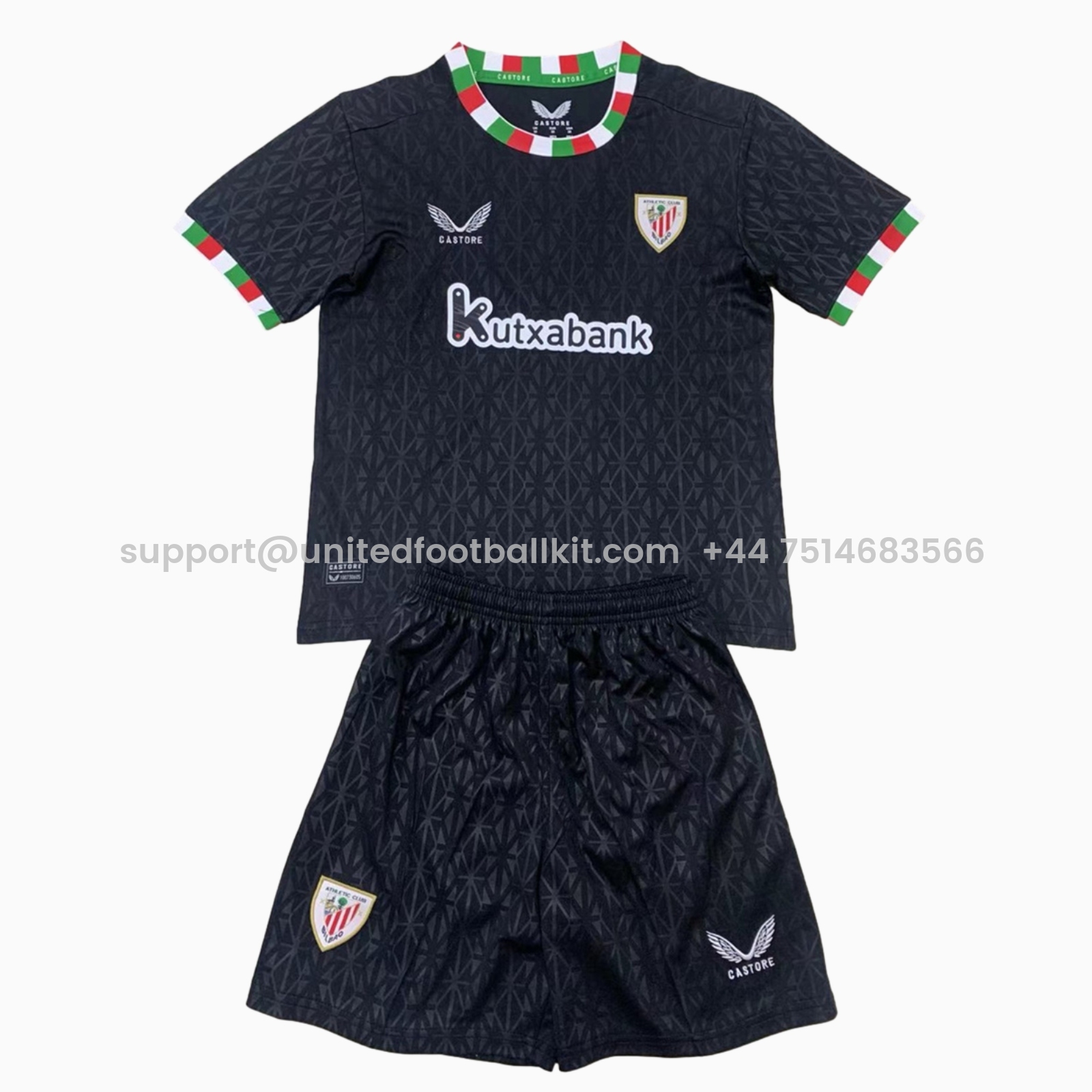 Unitedfootballkit.com | Athletic Bilbao 24-25 Fourth Kids Kit -Customize Name, Number and Patch | Worldwide Shipping
