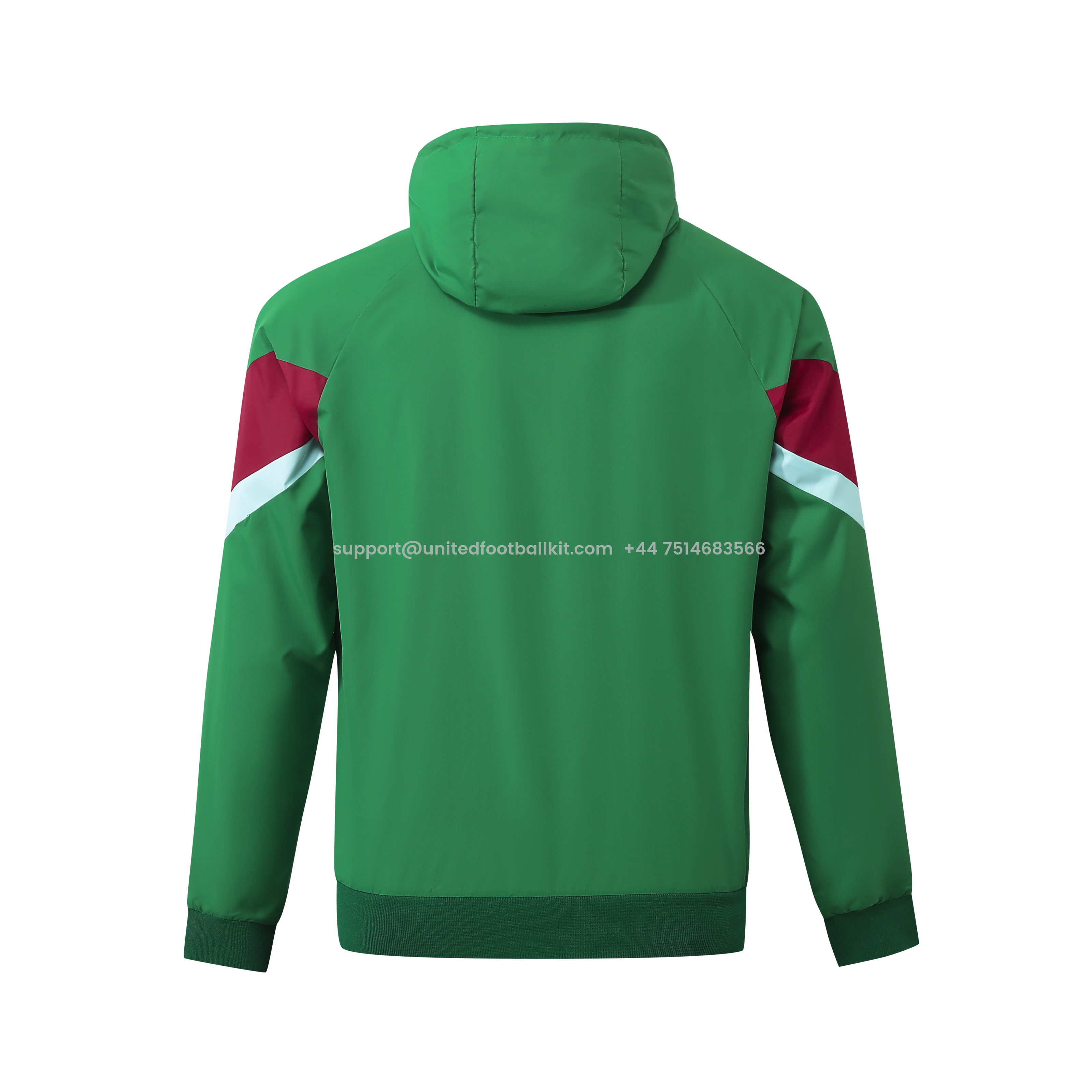Unitedfootballkit.com | Portugal 2024 National Team Anthem Green Hooded Windbreaker - Player Version -Customize Name, Number and Patch | Worldwide Shipping