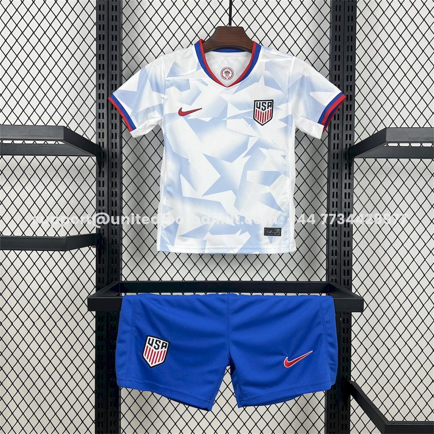 Unitedfootballkit.com | United States USA 25-26 Home White Kids Kit -Customize Name, Number and Patch | Worldwide Shipping