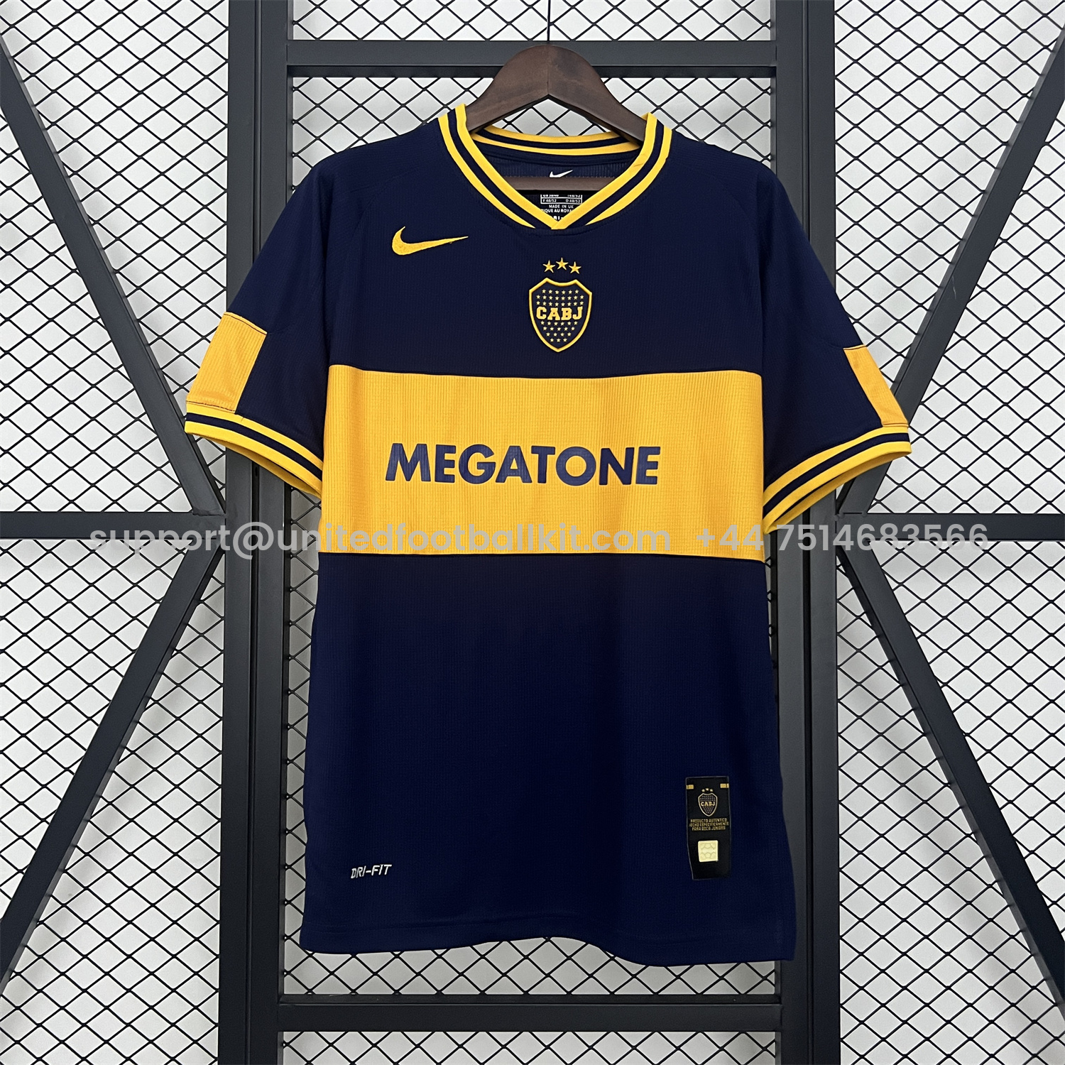 Unitedfootballkit.com | Retro Boca Juniors 2006-07 Home Jersey -Customize Name, Number and Patch | Worldwide Shipping