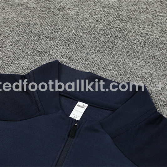 Unitedfootballkit.com | Marseille 24-25 Kids Long Sleeve Training Set - Royal Blue -Customize Name, Number and Patch | Worldwide Shipping