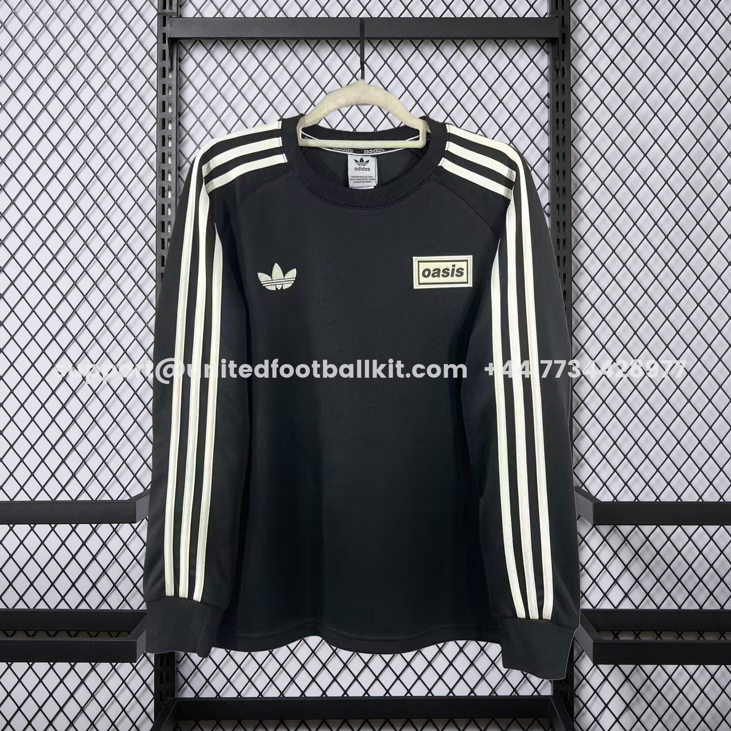 Unitedfootballkit.com | Adidas 25-26 Oasis Originals Tour Black Long Sleeves Jersey - Fans Version -Customize Name, Number and Patch | Worldwide Shipping