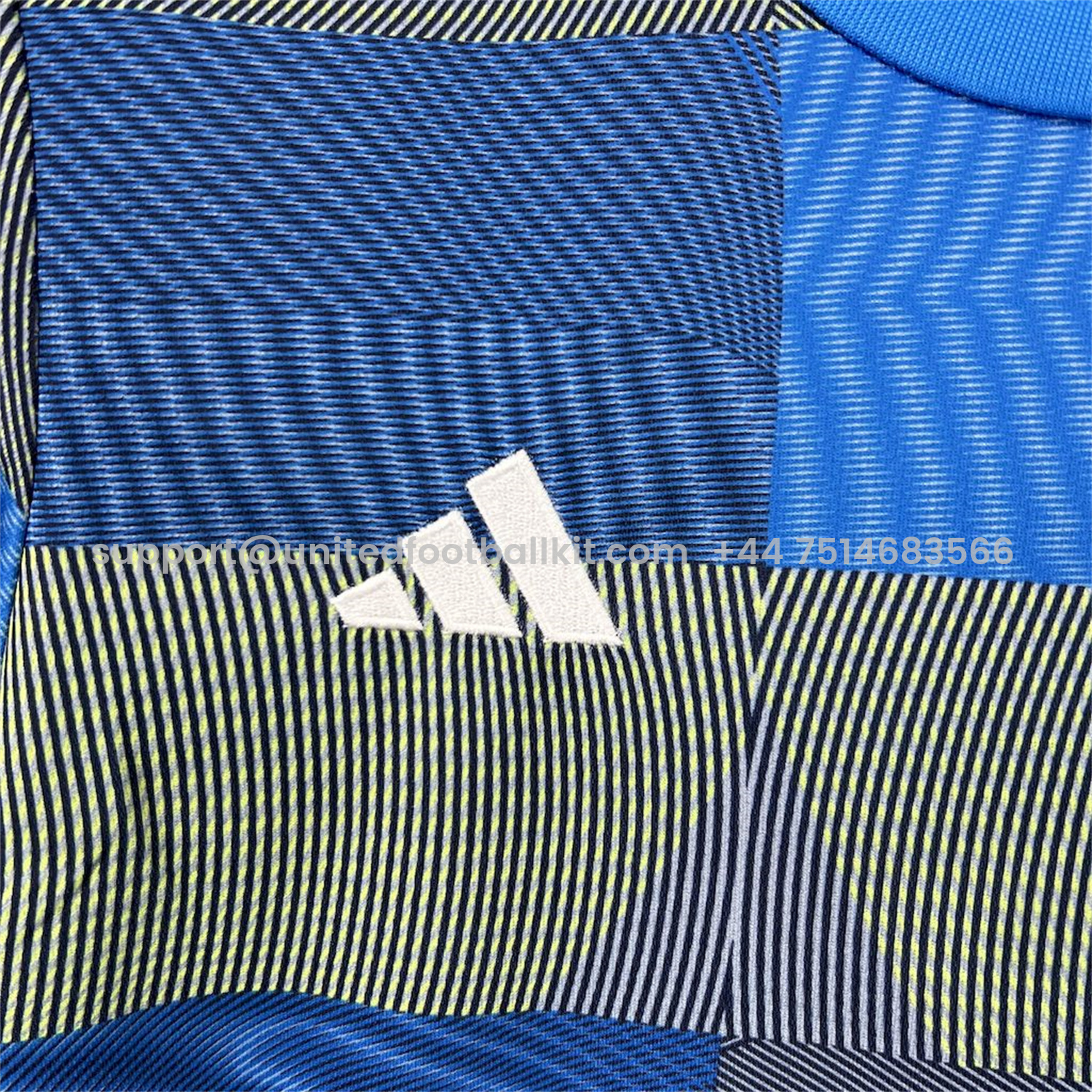 Unitedfootballkit.com | Real Madrid 25-26 Blue Pre-Match Traning Kids Kit -Customize Name, Number and Patch | Worldwide Shipping