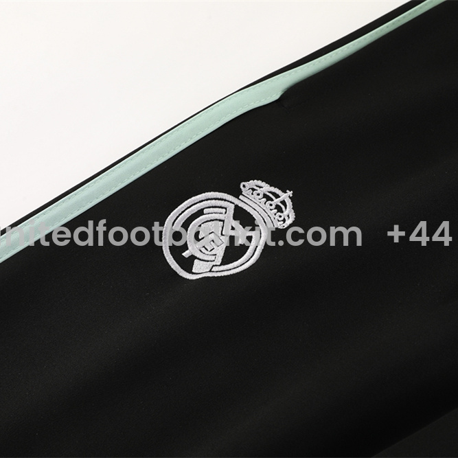 Unitedfootballkit.com | Real Madrid 24-25 Originals LFSTLR Jacket Training Tracksuit - Black and Light Green -Customize Name, Number and Patch | Worldwide Shipping