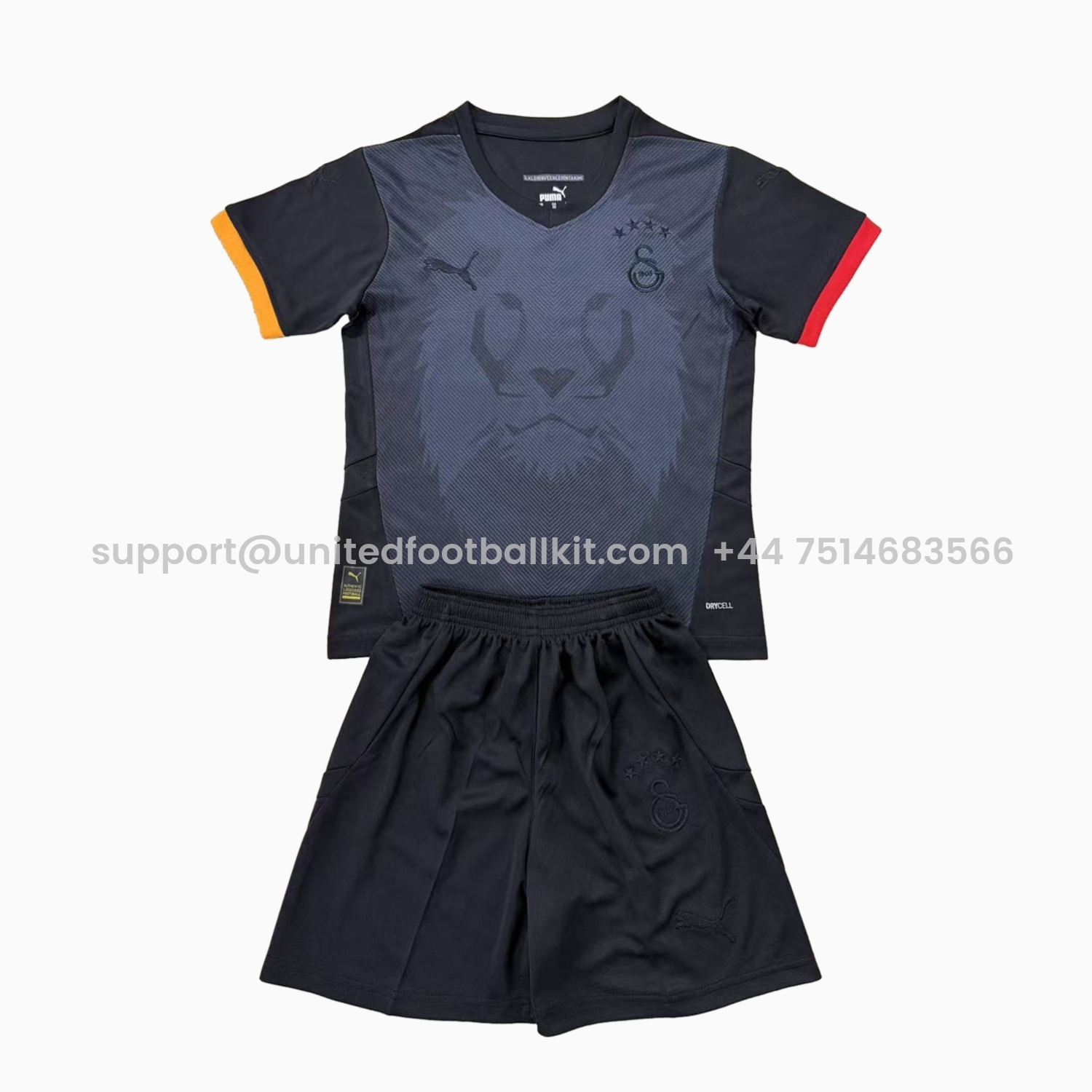 Unitedfootballkit.com | Galatasaray 24-25 Black Special Edition Men's Adult Jersey Set - Fans Version -Customize Name, Number and Patch | Worldwide Shipping