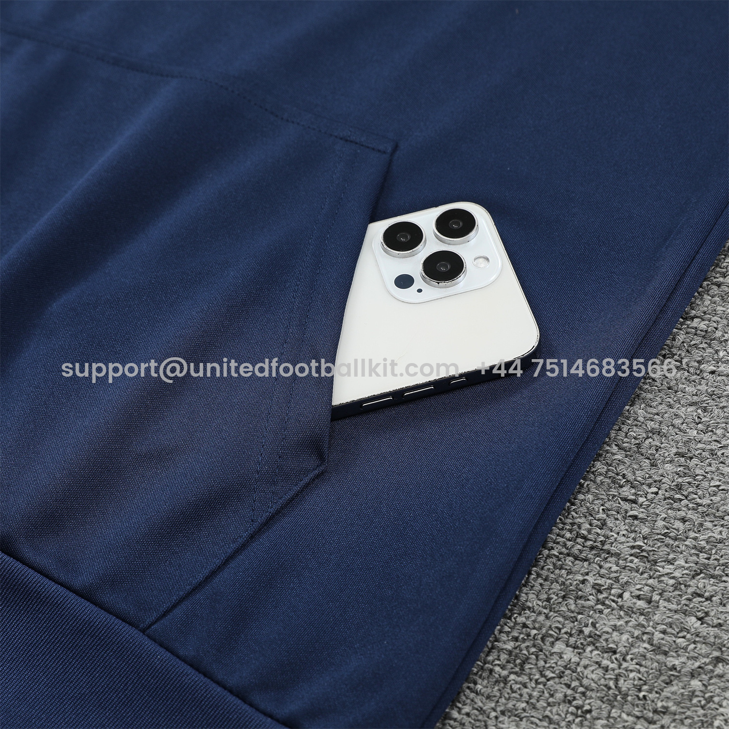 Unitedfootballkit.com | C.H.E.L.S.E.A 24-25 Training Hoodie Set - Deep Blue Hoodie and Pants -Customize Name, Number and Patch | Worldwide Shipping