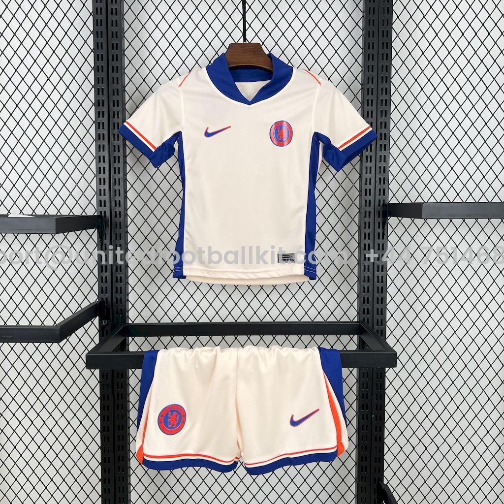 Unitedfootballkit.com | C.H.E.L.S.E.A 24-25 Away Kids Kit -Customize Name, Number and Patch | Worldwide Shipping