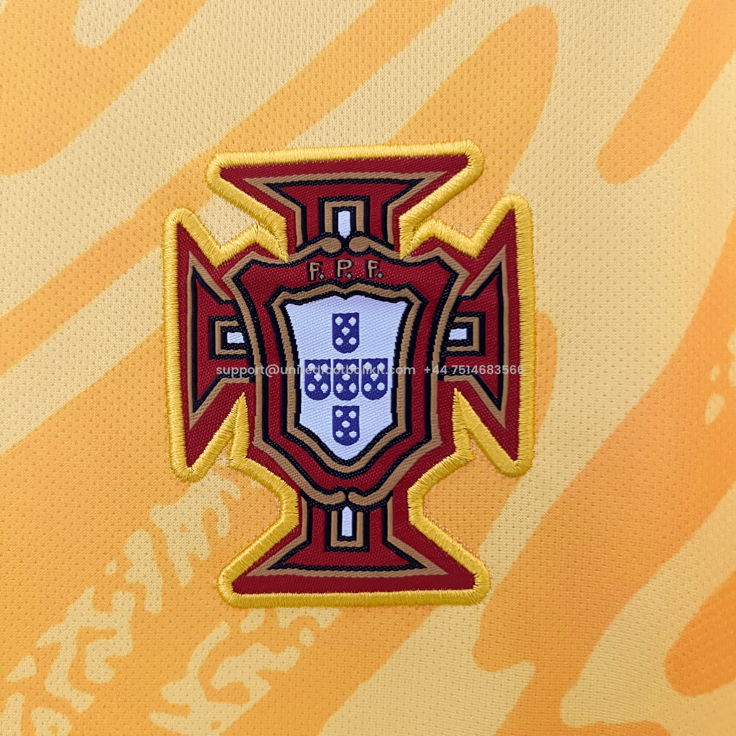 Unitedfootballkit.com | Portugal 2024 Yellow Goalkeeper Jersey - Fans Version -Customize Name, Number and Patch | Worldwide Shipping