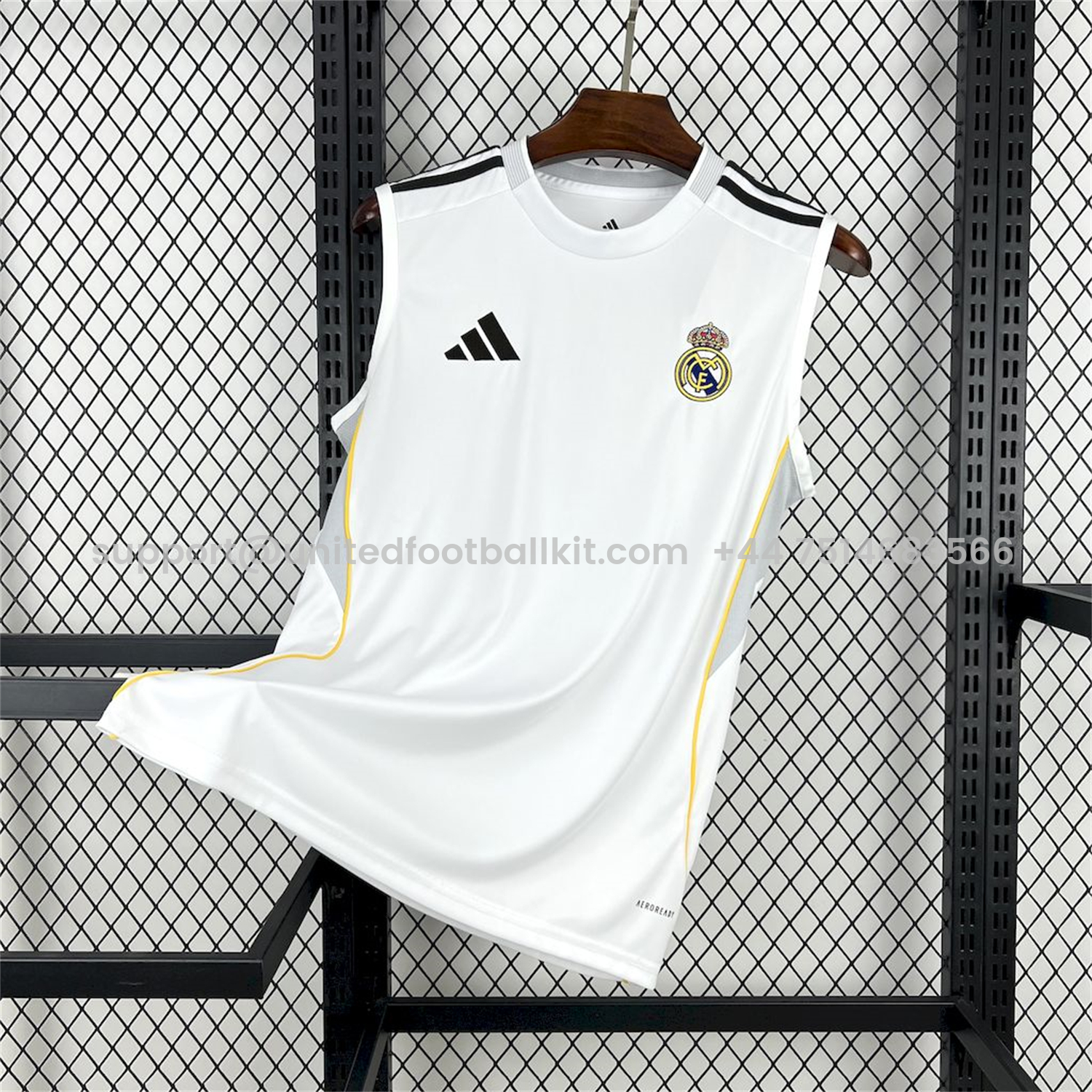 Unitedfootballkit.com | Real Madrid 25-26 Home Vest - Fans Version -Customize Name, Number and Patch | Worldwide Shipping