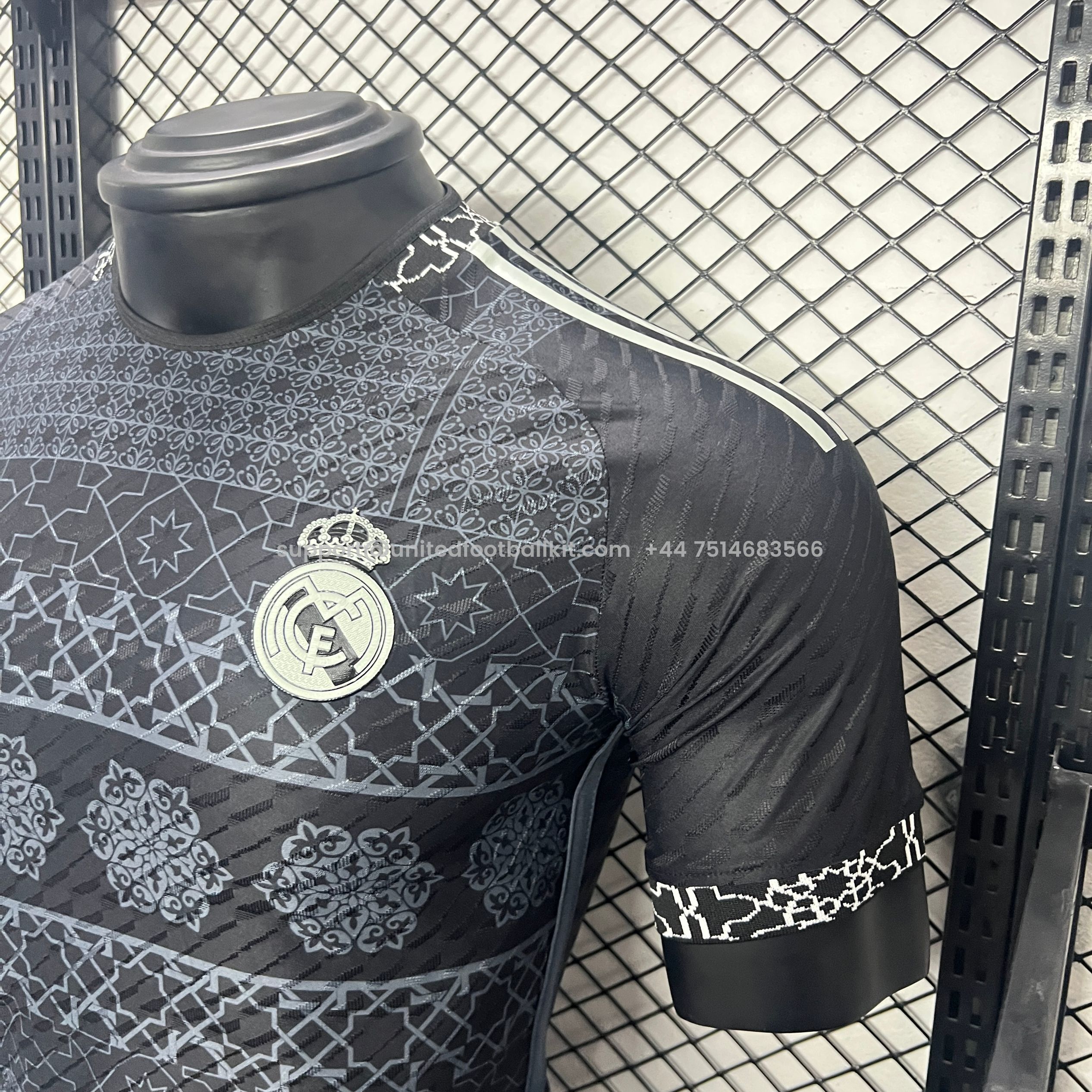 Unitedfootballkit.com | Real Madrid 24-25 Black architecture Special Edition Jersey - Player Version -Customize Name, Number and Patch | Worldwide Shipping