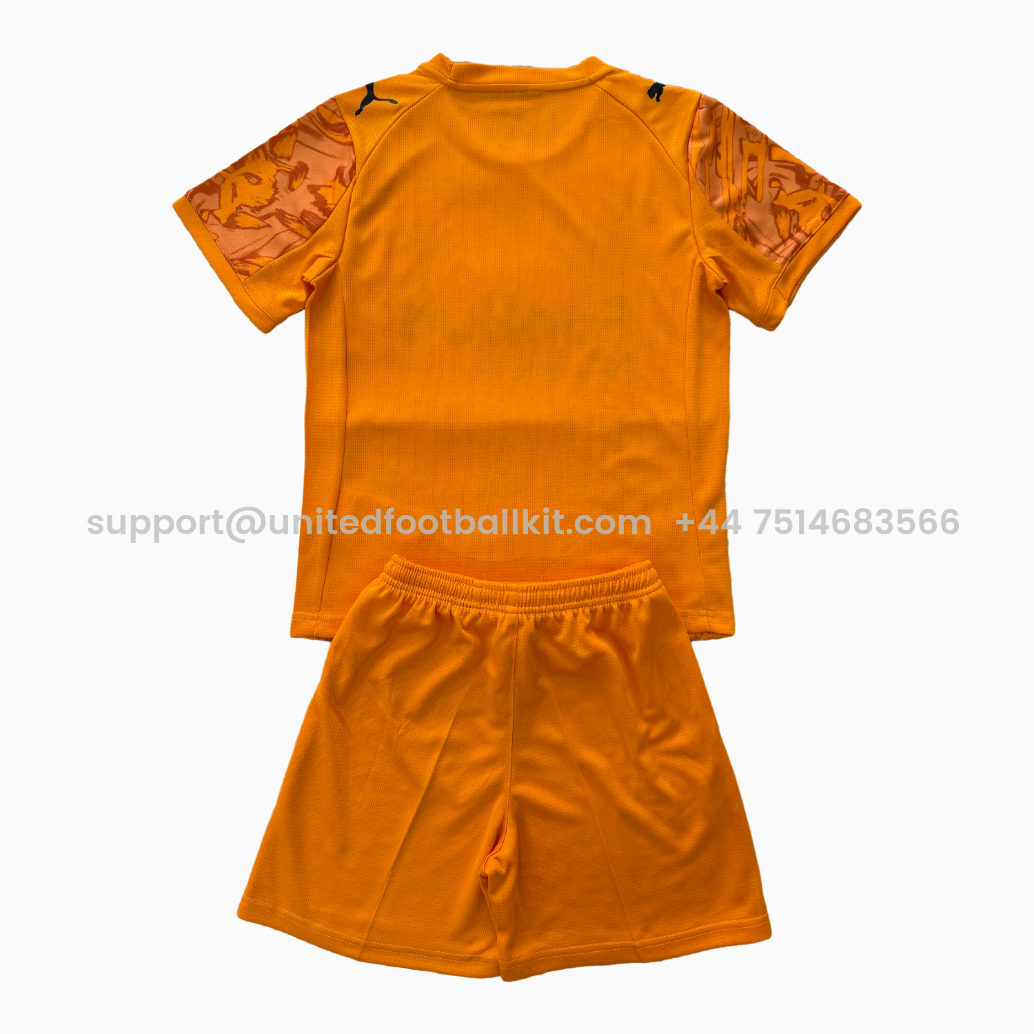Unitedfootballkit.com | Derby County 25-26 Orange Goalkeeper Kids Kit -Customize Name, Number and Patch | Worldwide Shipping
