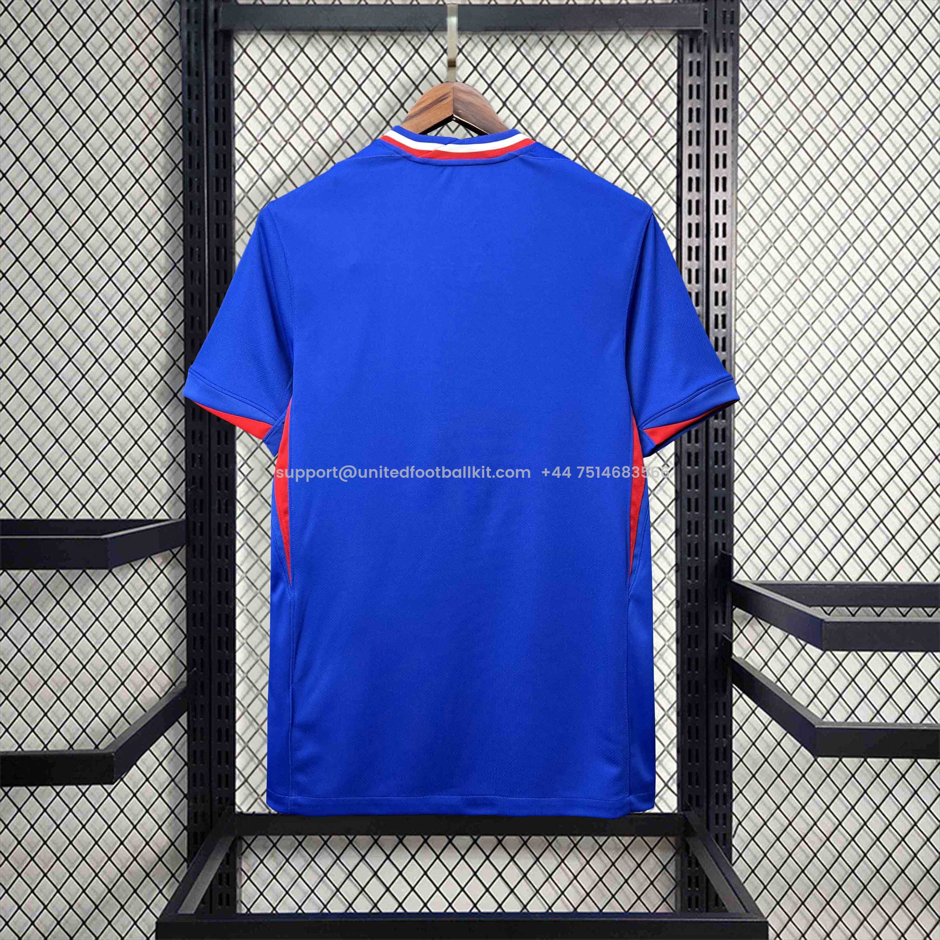 Unitedfootballkit.com | France 2024 Home Stadium Jersey - Fans Version -Customize Name, Number and Patch | Worldwide Shipping