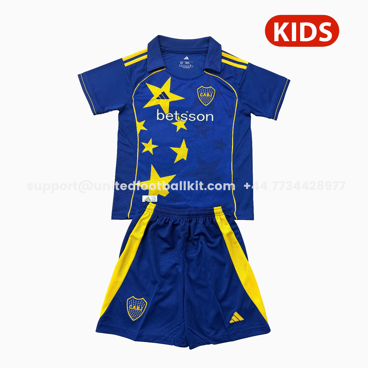 Unitedfootballkit.com | Boca Juniors 25-26 Blue Concept Kids Kit -Customize Name, Number and Patch | Worldwide Shipping