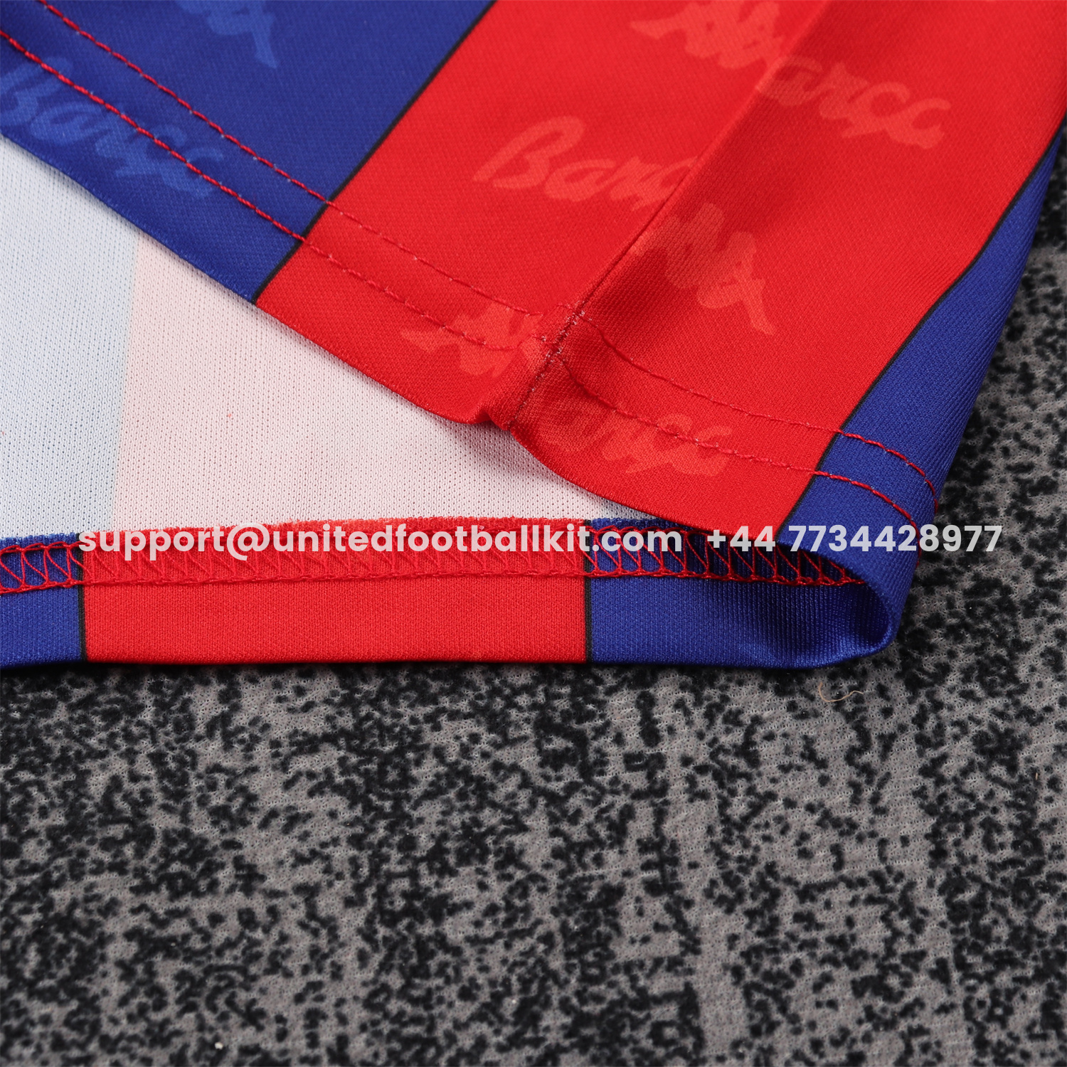 Unitedfootballkit.com | Retro Barcelona 1996-97 Home Kids Kit -Customize Name, Number and Patch | Worldwide Shipping