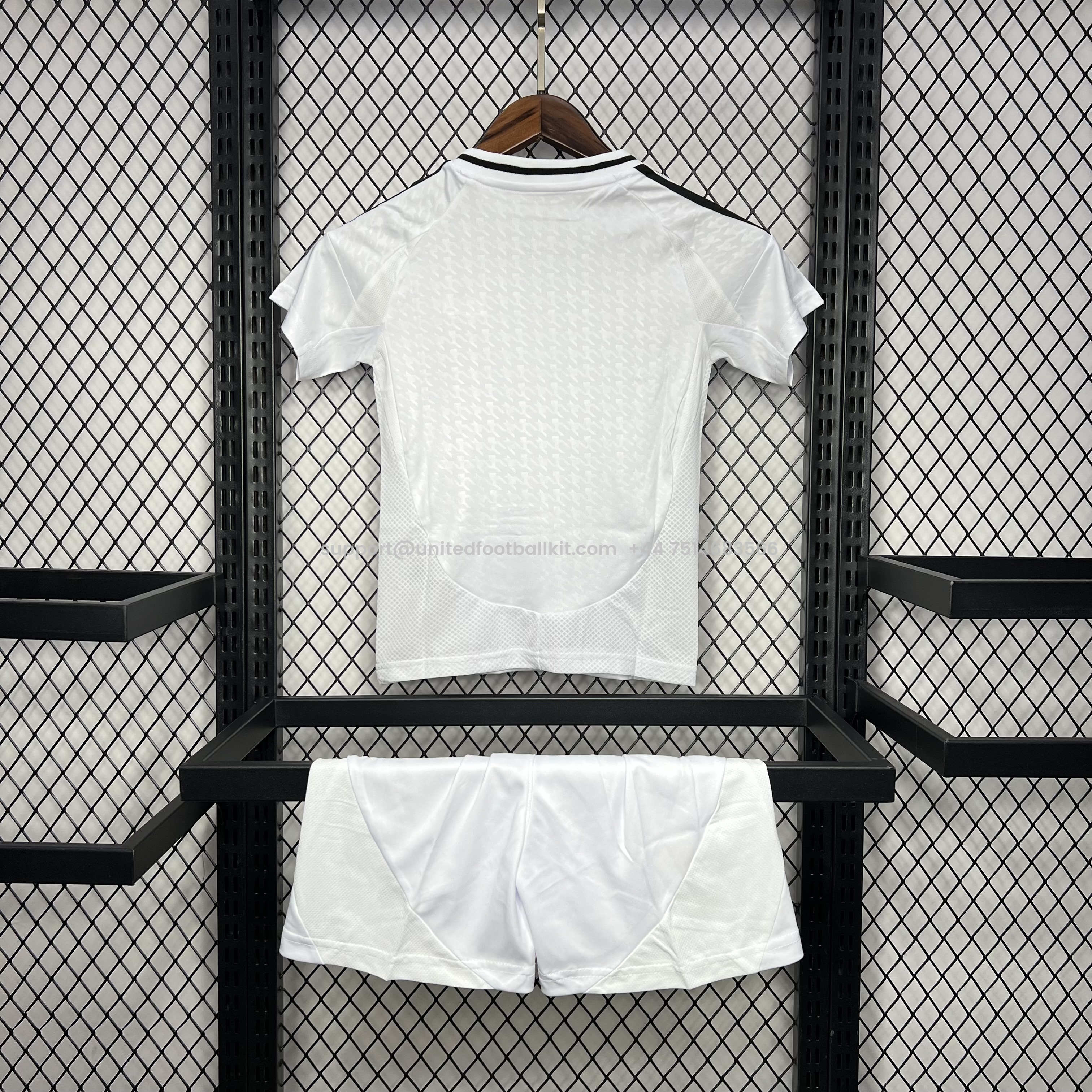 Unitedfootballkit.com | Real Madrid 24-25 Home Stadium Kids Kit -Customize Name, Number and Patch | Worldwide Shipping