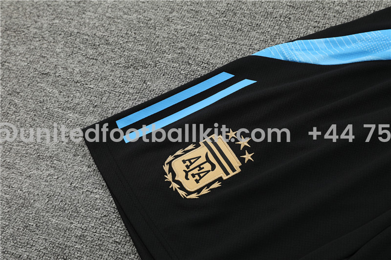 Unitedfootballkit.com | Argentina 2024 Short-Sleeve Training Set - Gold -Customize Name, Number and Patch | Worldwide Shipping