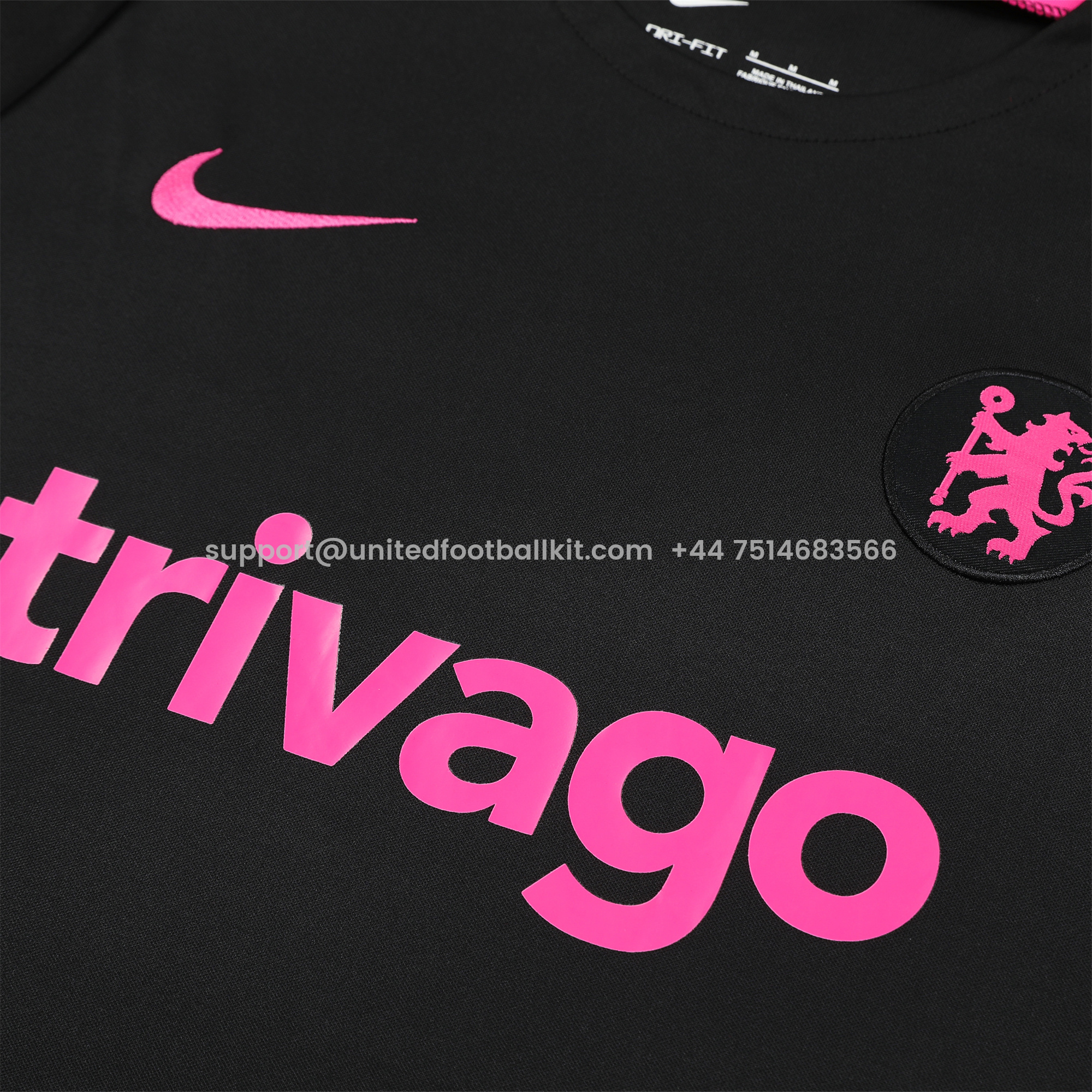 Unitedfootballkit.com | C.H.E.L.S.E.A 24-25 Short-Sleeve Training Set - Black Top & Shorts -Customize Name, Number and Patch | Worldwide Shipping