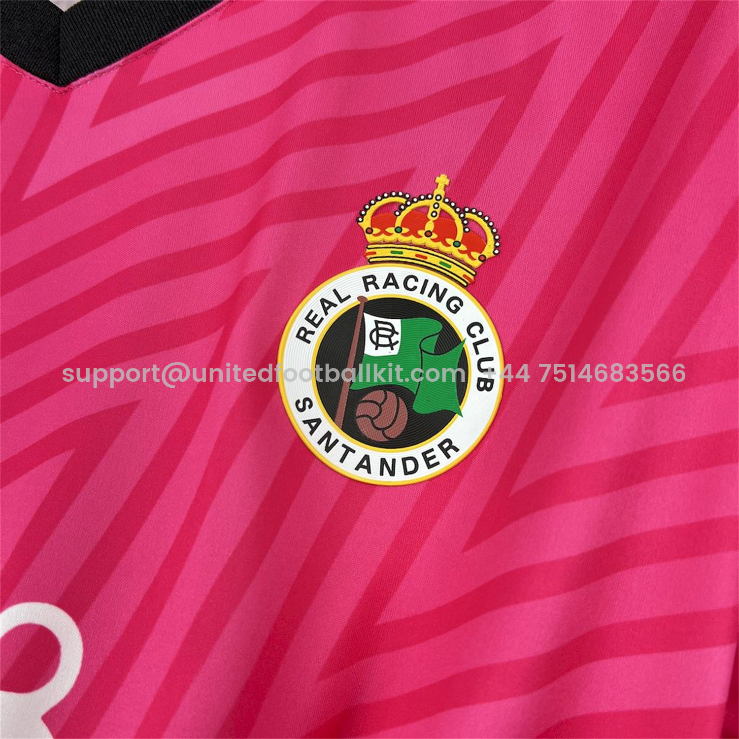 Unitedfootballkit.com | Racing de Santander 24-25 Pink Goalkeeper Jersey - Fans Version -Customize Name, Number and Patch | Worldwide Shipping