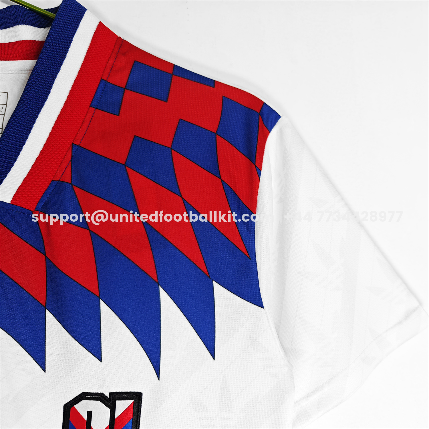 Unitedfootballkit.com | Retro Lyon 1995-96 Home Jersey -Customize Name, Number and Patch | Worldwide Shipping