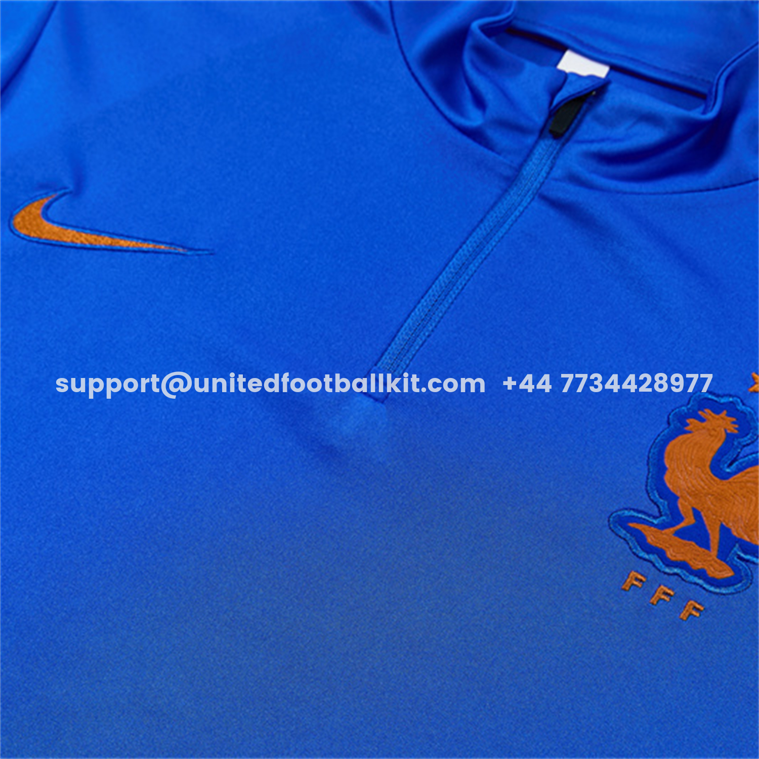 Unitedfootballkit.com | France 2026 Kids Long Sleeve Training Set - Royal Blue Top & Pants -Customize Name, Number and Patch | Worldwide Shipping