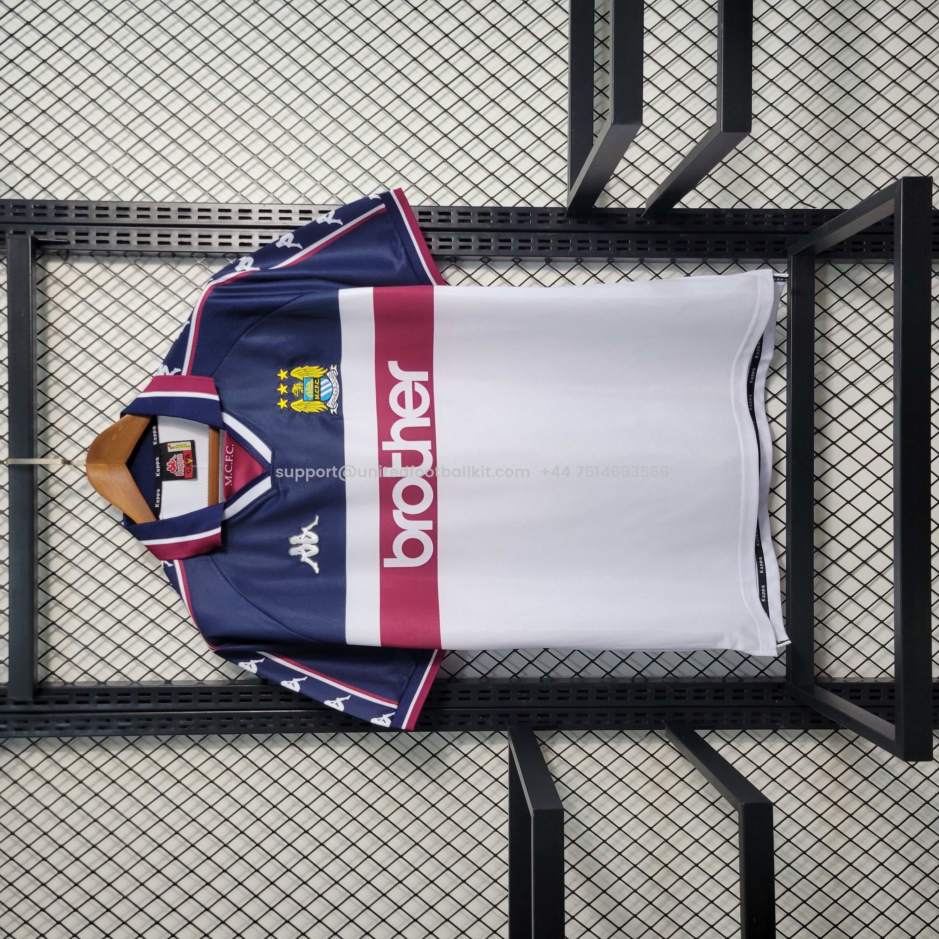 Unitedfootballkit.com | Retro Manchester City 1997-98 Away Stadium Jersey -Customize Name, Number and Patch | Worldwide Shipping