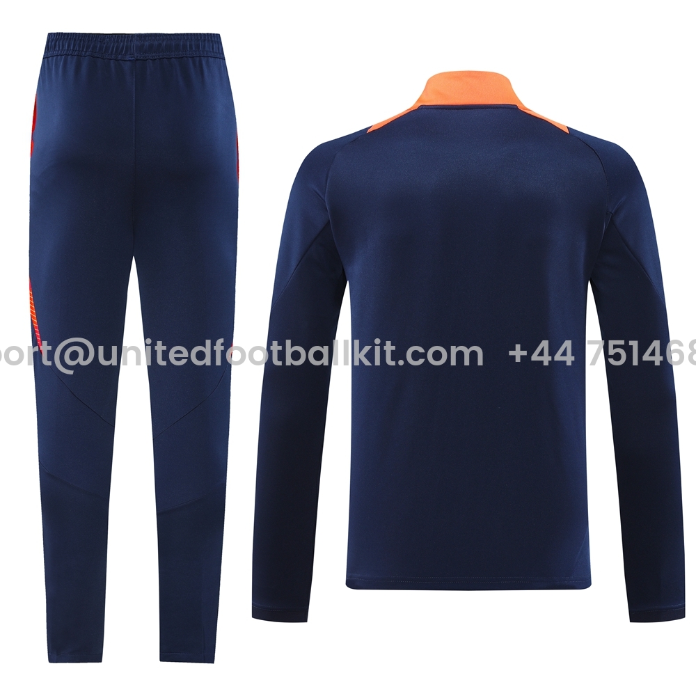 Unitedfootballkit.com | Manchester United 24-25 Jacket Training Tracksuit - Royal Blue -Customize Name, Number and Patch | Worldwide Shipping