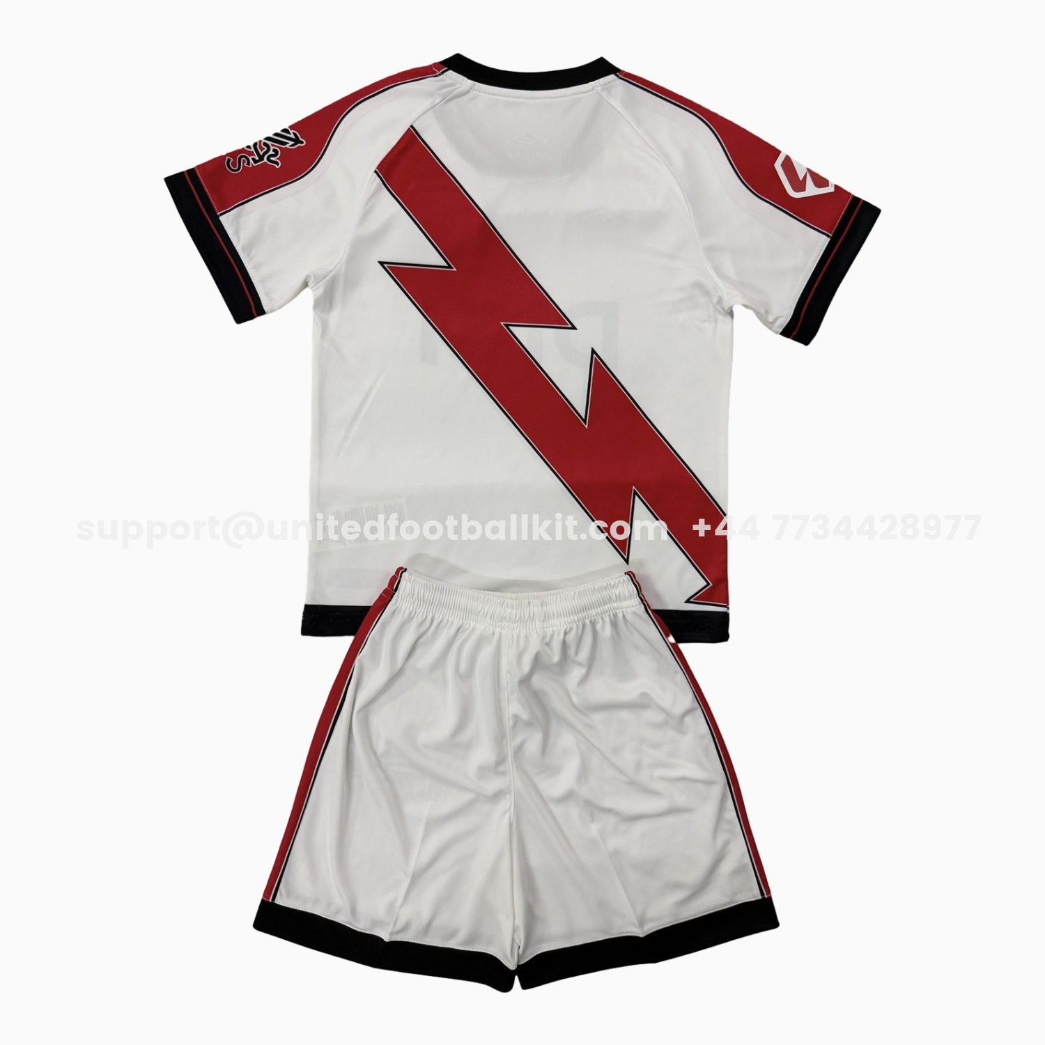 Unitedfootballkit.com | Rayo Vallecano 25-26 Home Men's Adult Jersey Set - Fans Version -Customize Name, Number and Patch | Worldwide Shipping