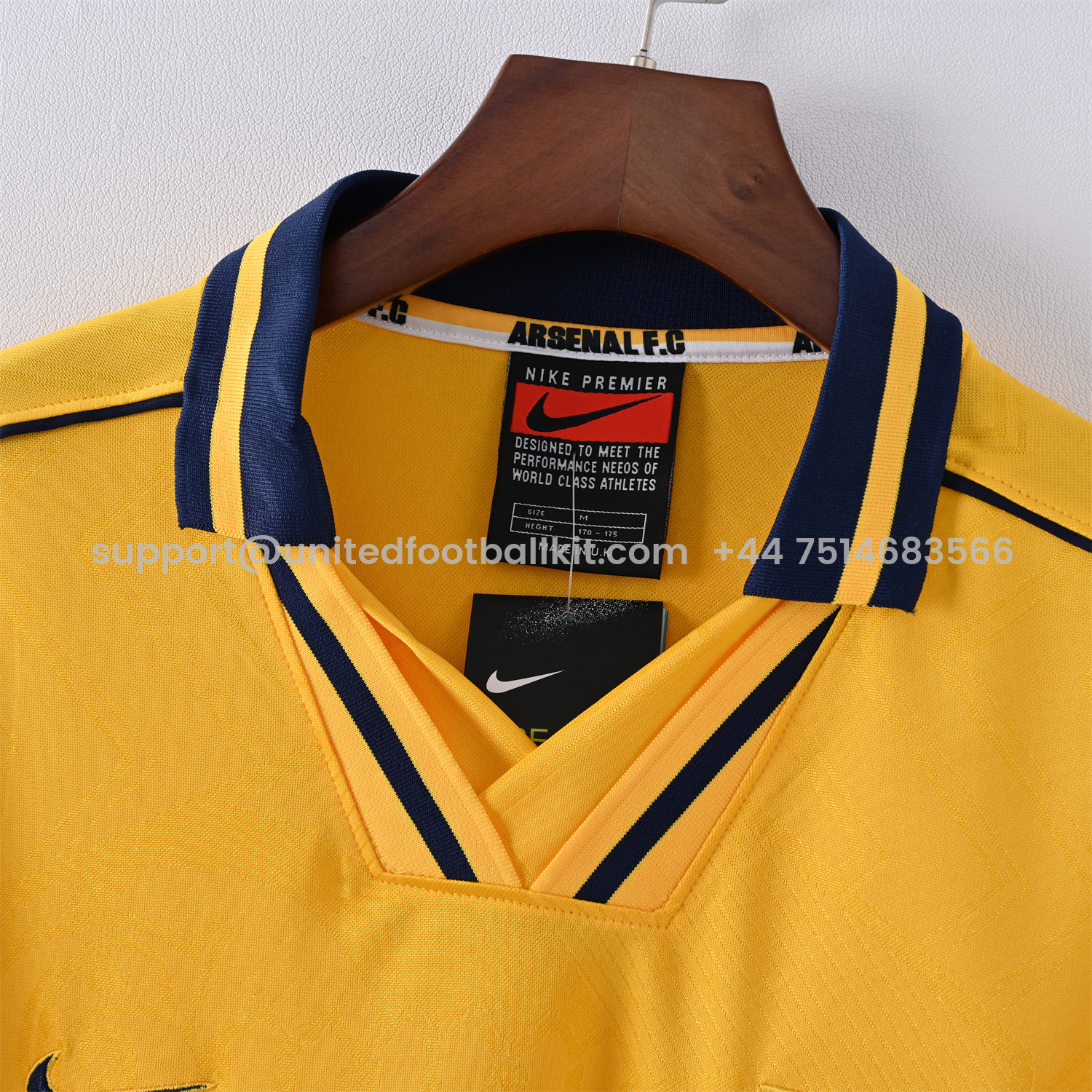 Unitedfootballkit.com | Retro Arsenal 1996-97 Away Jersey -Customize Name, Number and Patch | Worldwide Shipping