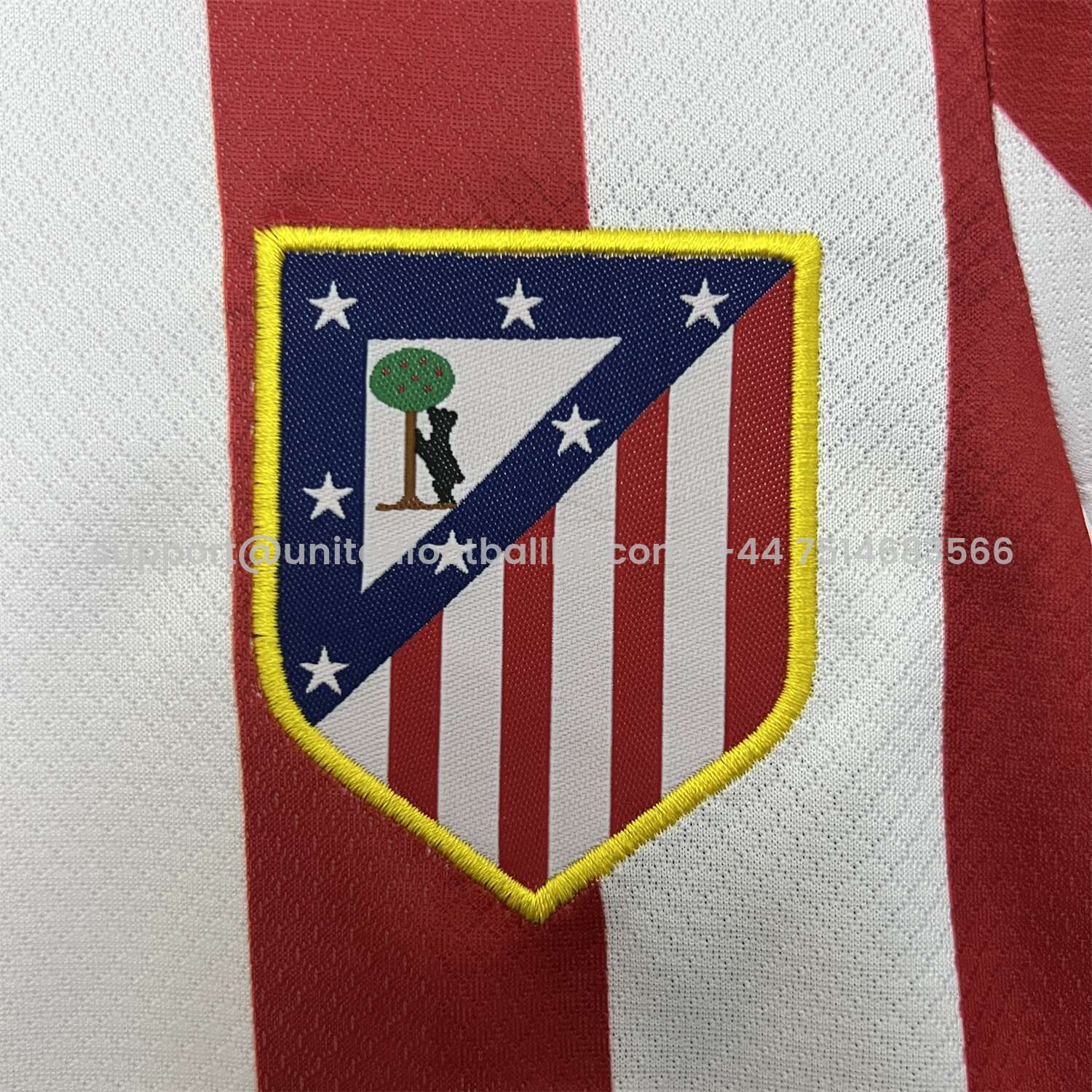 Unitedfootballkit.com | Atletico Madrid 25-26 Home Kids Kit -Customize Name, Number and Patch | Worldwide Shipping
