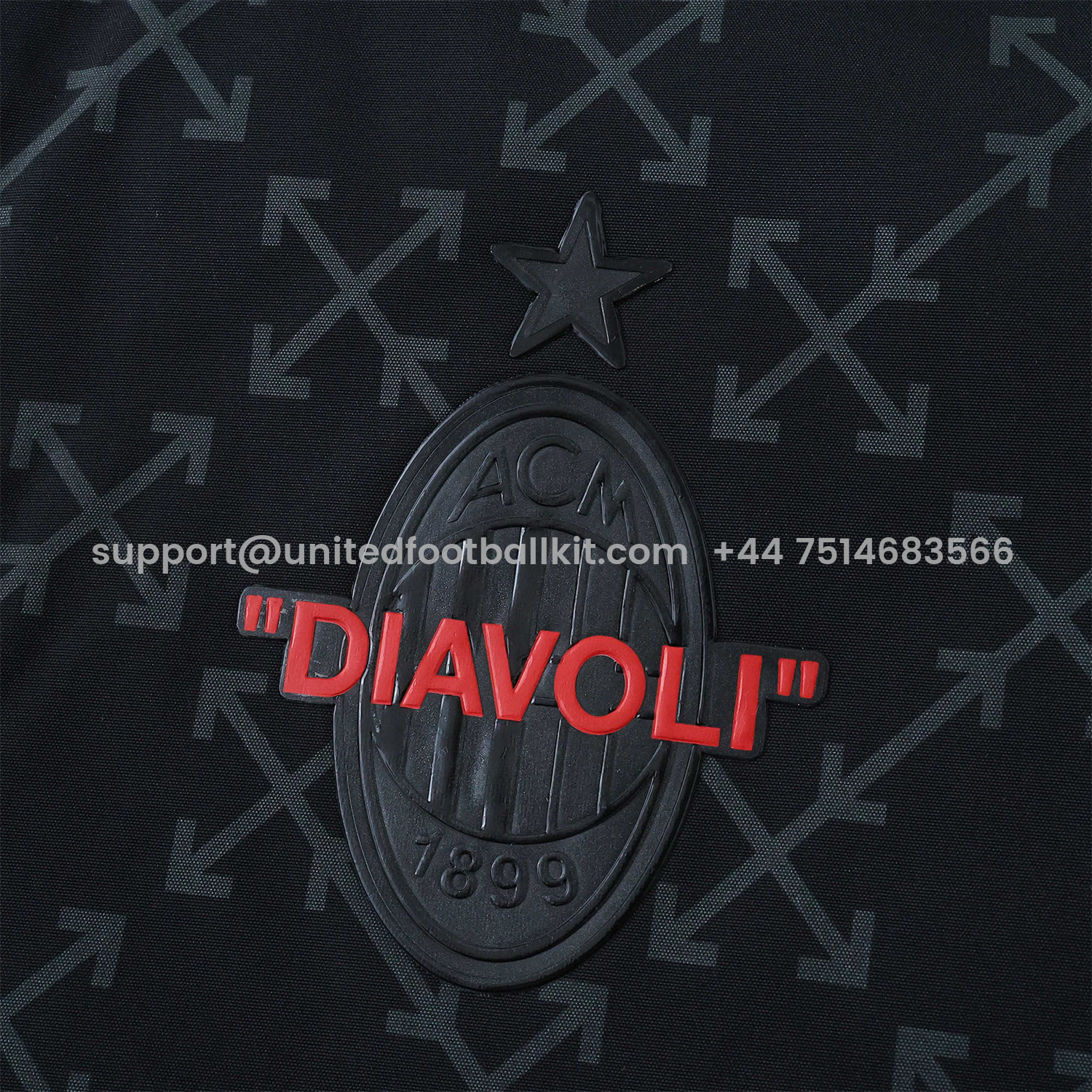 Unitedfootballkit.com | AC Milan 24-25 Fourth “Diavoli” Special Edition Double Sided Reversible Windbreaker - Black & Red -Customize Name, Number and Patch | Worldwide Shipping