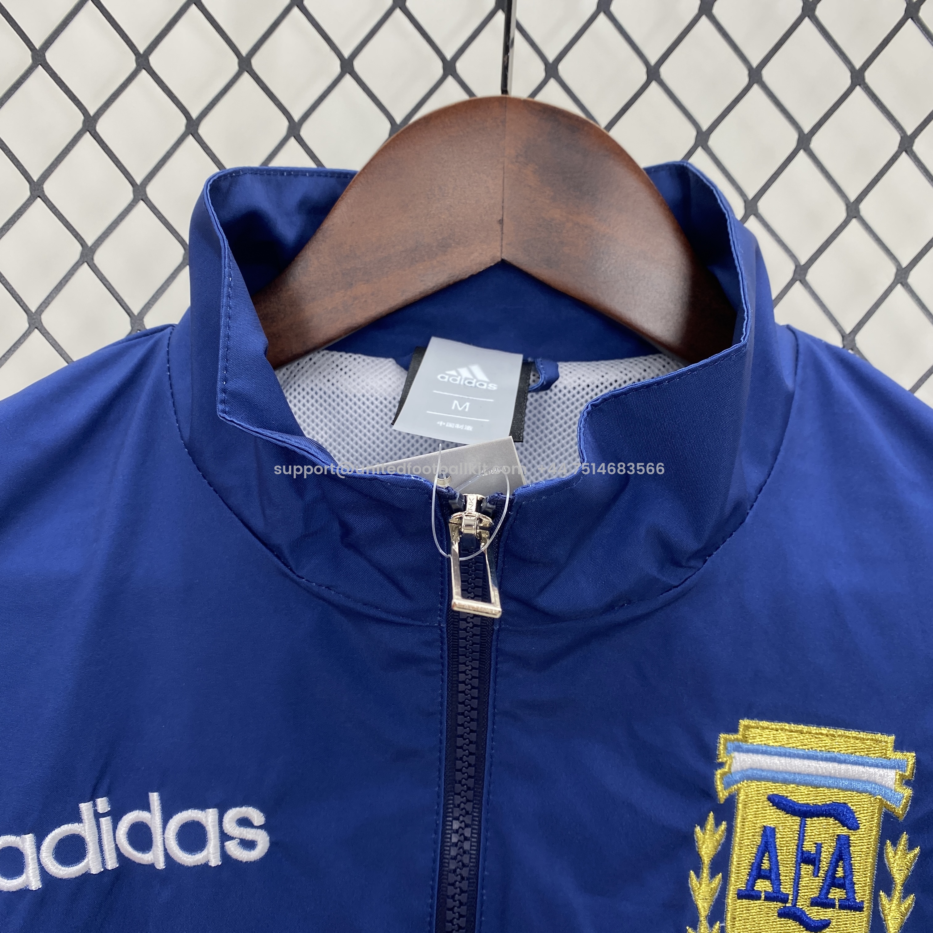 Unitedfootballkit.com | Argentina 24-25 Throwback Windbreaker Jacket - Blue -Customize Name, Number and Patch | Worldwide Shipping