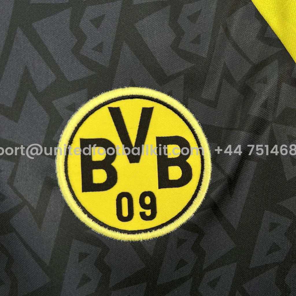 Unitedfootballkit.com | Retro Dortmund 1995-96 Away Long Sleeves Jersey -Customize Name, Number and Patch | Worldwide Shipping