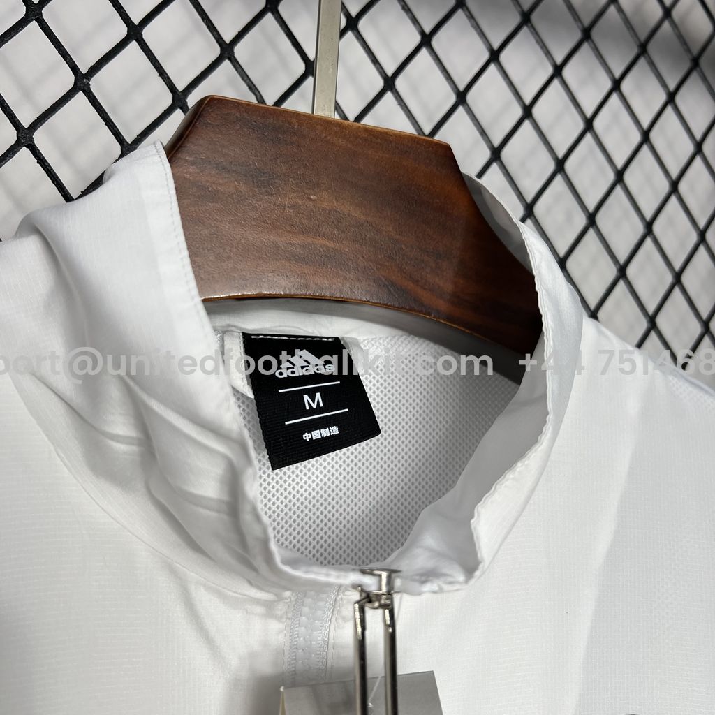 Unitedfootballkit.com | Germany 2024 White Windbreaker - Player Version -Customize Name, Number and Patch | Worldwide Shipping