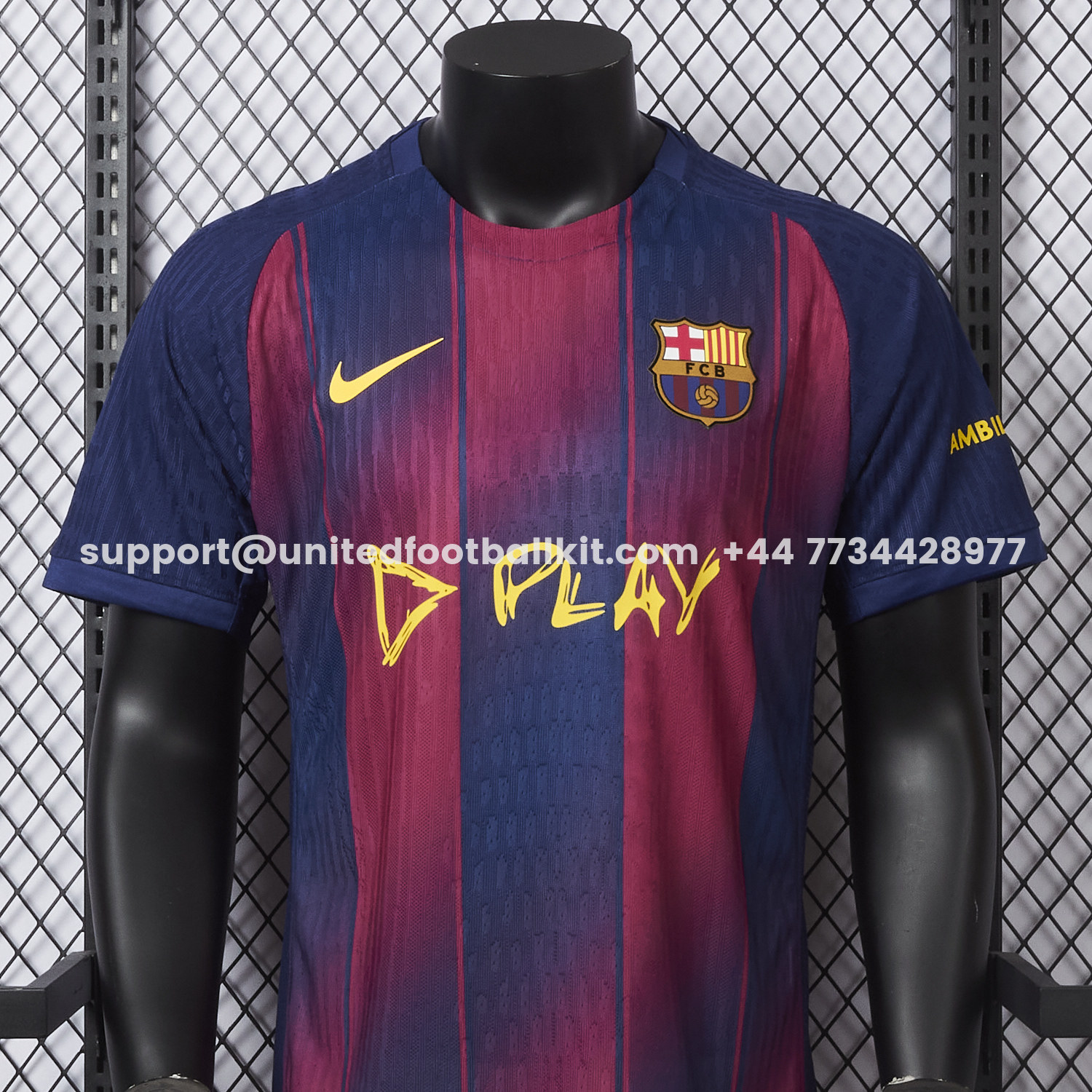 Unitedfootballkit.com | Barcelona 25-26 Ed Sheeran Home Special Jersey - Player Version -Customize Name, Number and Patch | Worldwide Shipping