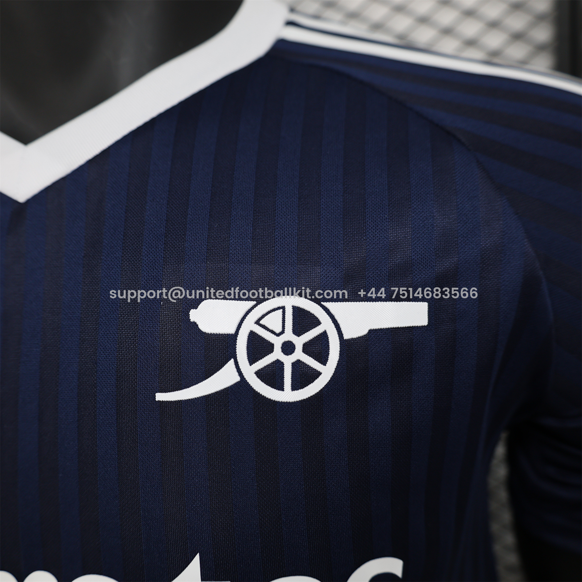 Unitedfootballkit.com | Arsenal 24-25 Deep Blue Trefoil Vintage Jersey - Player Version -Customize Name, Number and Patch | Worldwide Shipping