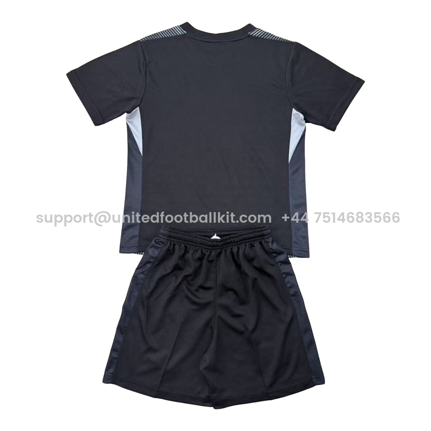 Unitedfootballkit.com | Atletico Madrid 25-26 Black Goalkeeper Kids Kit -Customize Name, Number and Patch | Worldwide Shipping