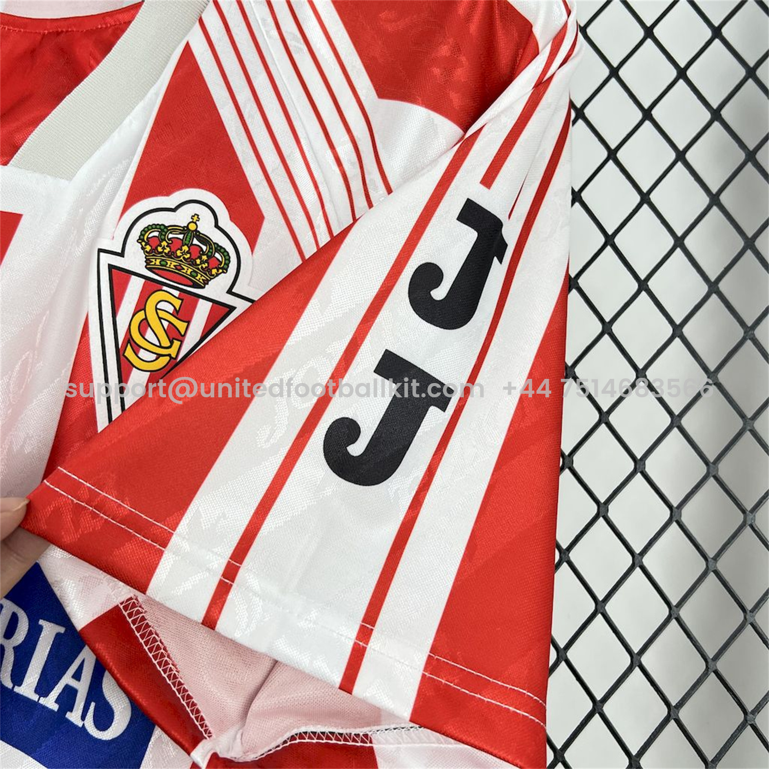 Unitedfootballkit.com | Retro Sporting de Gijon 1994-95 Home Jersey -Customize Name, Number and Patch | Worldwide Shipping
