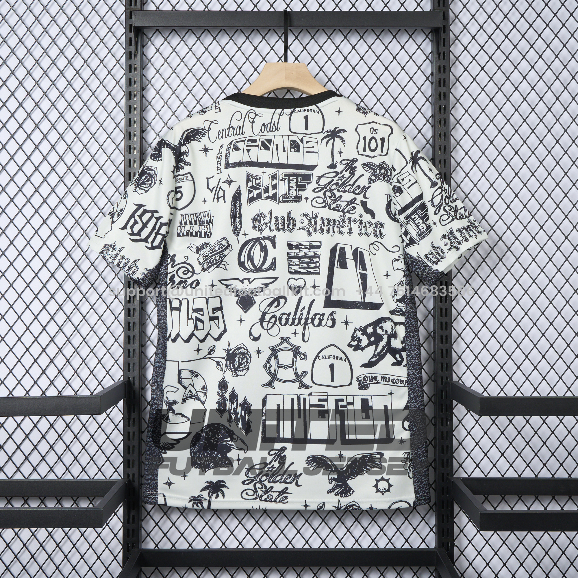 Unitedfootballkit.com | Club América 24-25 Pre-match 2 White Training Jersey - Fans Version -Customize Name, Number and Patch | Worldwide Shipping