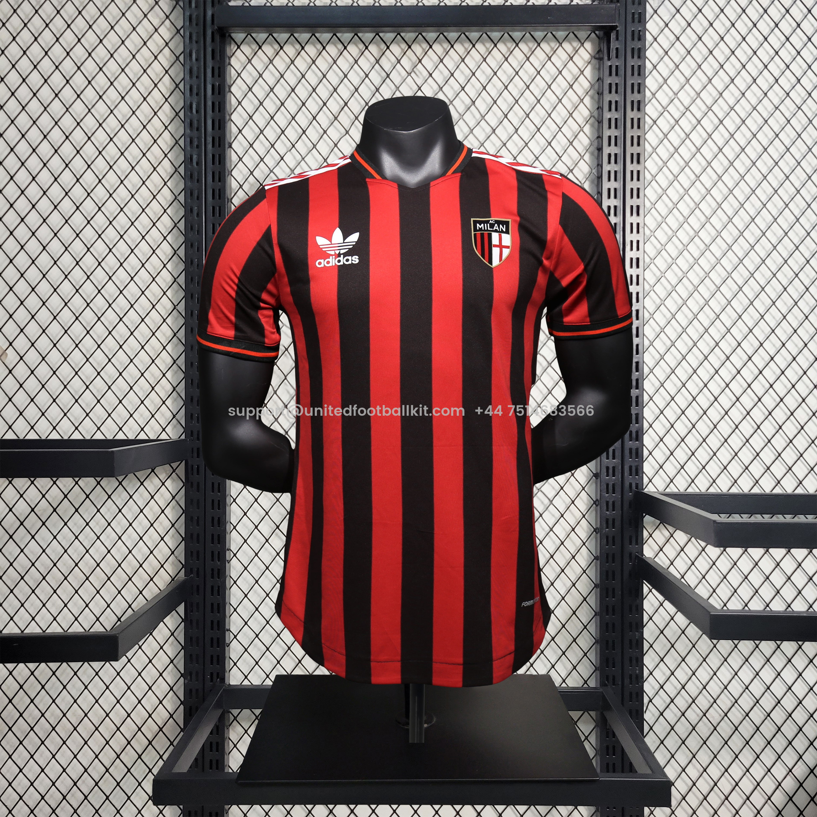 Unitedfootballkit.com | AC Milan 24-25 Trefoil Vintage Unsponsored Special Jersey -Customize Name, Number and Patch | Worldwide Shipping