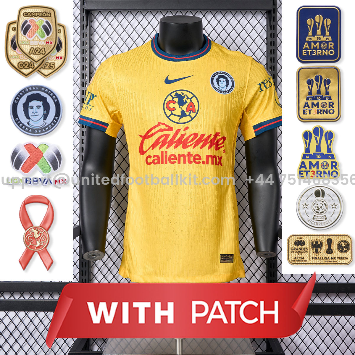 Unitedfootballkit.com | Club América 24-25 Home Jersey - Player Version -Customize Name, Number and Patch | Worldwide Shipping
