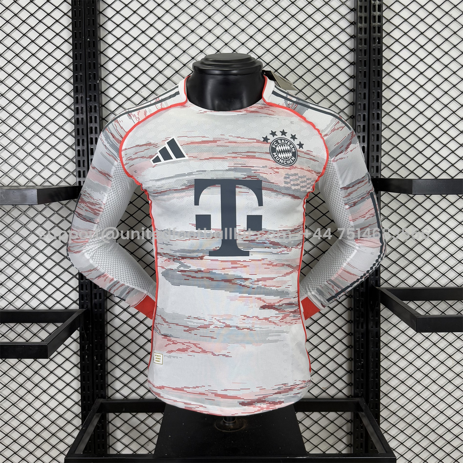 Unitedfootballkit.com | Bayern Munich 25-26 Away Long Sleeves Jersey - Player Version -Customize Name, Number and Patch | Worldwide Shipping