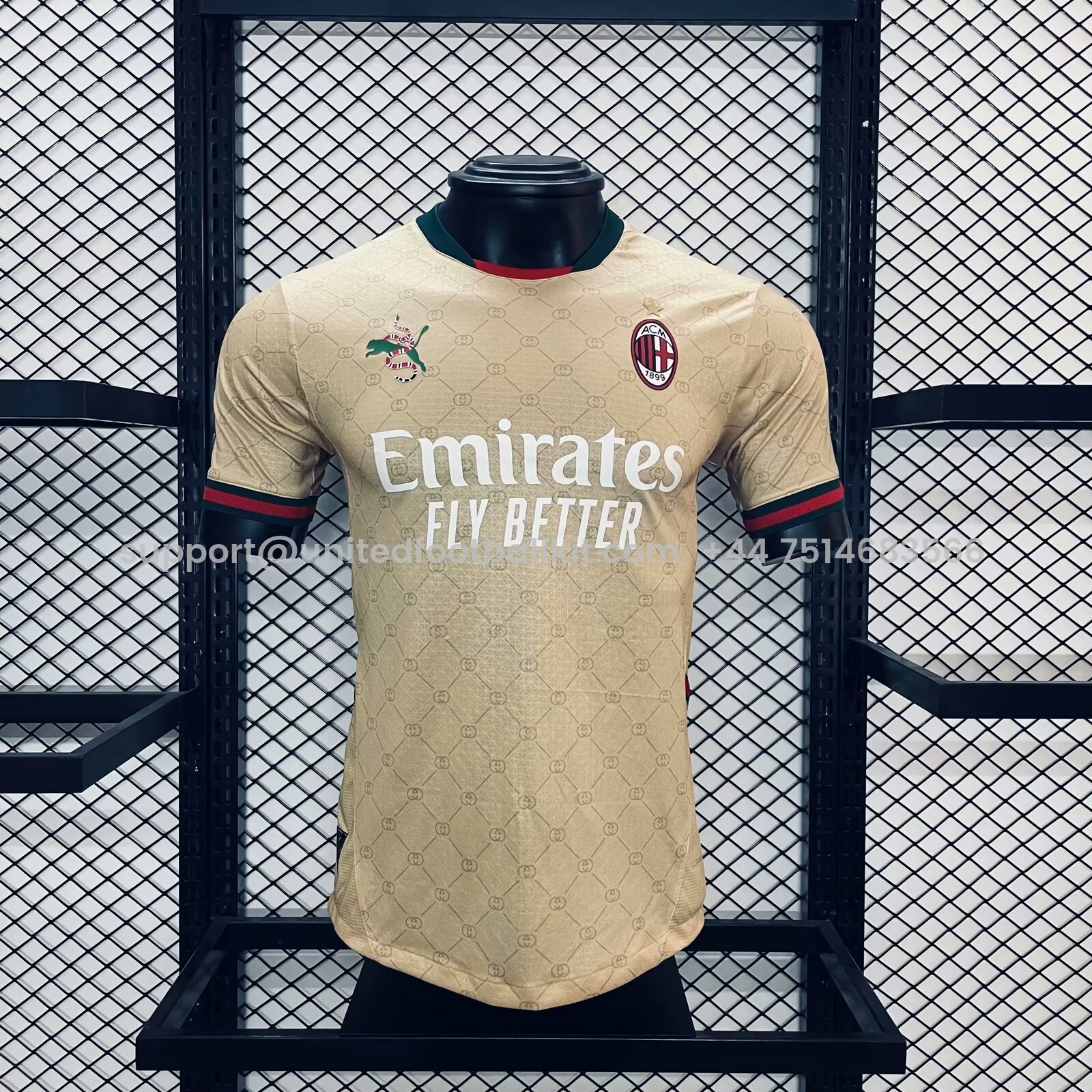 Unitedfootballkit.com | AC Milan 24-25 125th Anniversary Special Edition Jersey - Player Version -Customize Name, Number and Patch | Worldwide Shipping
