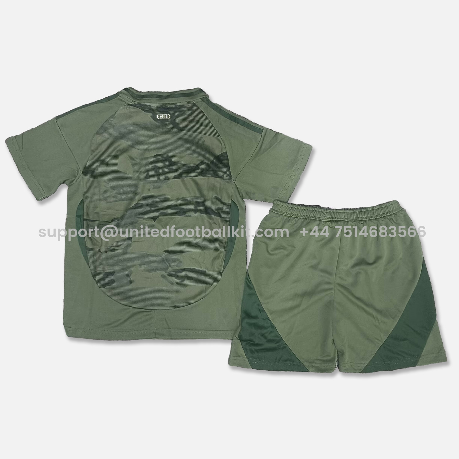 Unitedfootballkit.com | Celtic 24-25 Third Kids Kit -Customize Name, Number and Patch | Worldwide Shipping