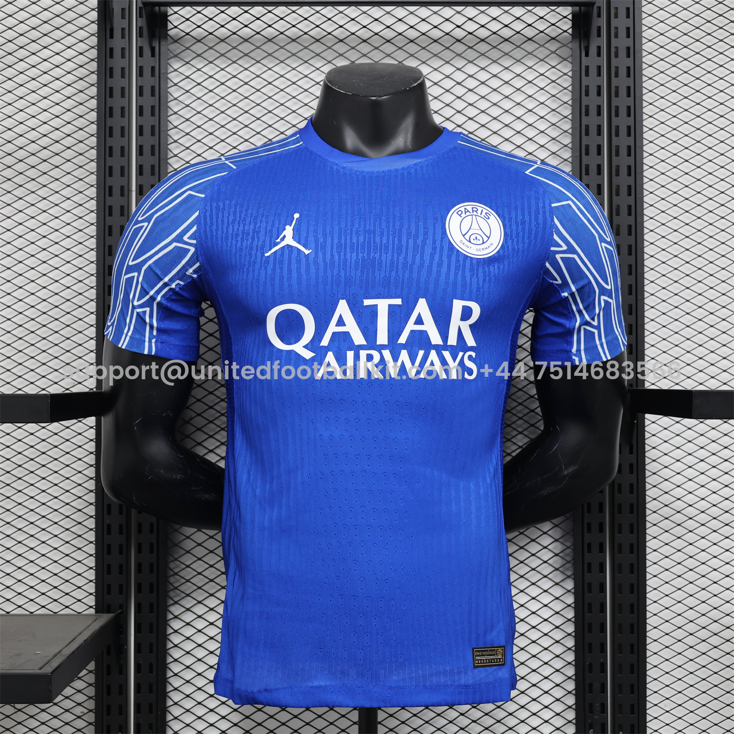 Unitedfootballkit.com | Paris Saint-Germain PSG X JD 24-25 Blue Special Edition Jersey - Player Version -Customize Name, Number and Patch | Worldwide Shipping