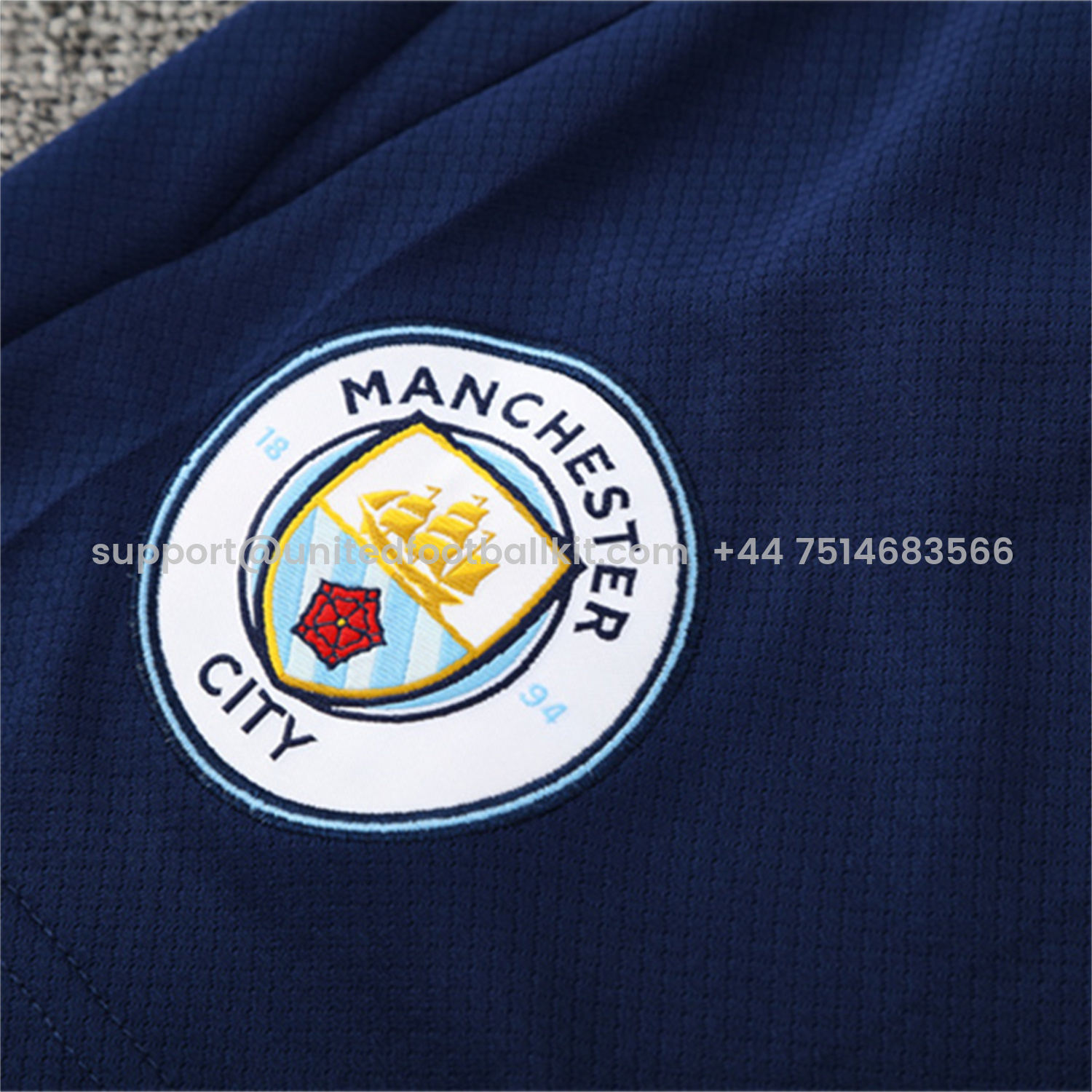 Unitedfootballkit.com | Manchester City 25-26 Short-Sleeve Training Set - Light Blue Camouflage Top & Deep Blue Shorts -Customize Name, Number and Patch | Worldwide Shipping