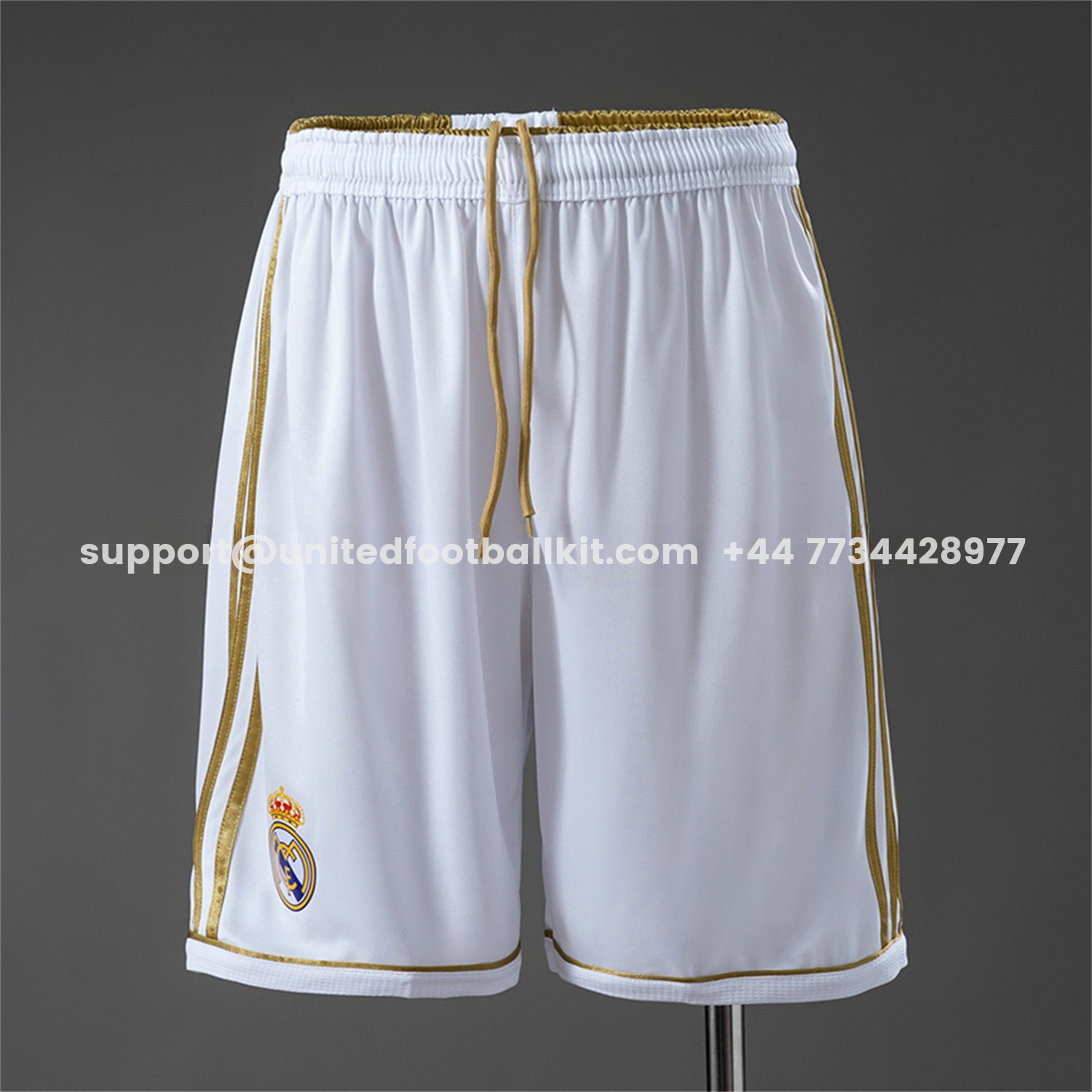 Unitedfootballkit.com | Retro Real Madrid 2011-12 Home Shorts -Customize Name, Number and Patch | Worldwide Shipping
