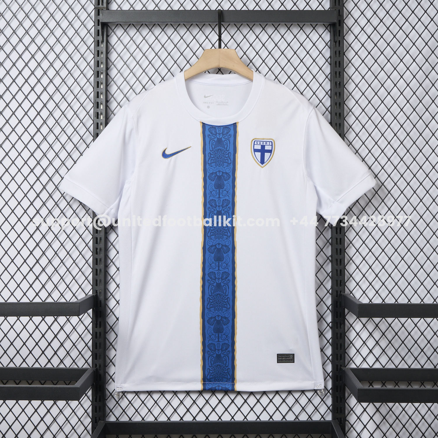Unitedfootballkit.com | Finland 2026 Home Jersey - Fans Version -Customize Name, Number and Patch | Worldwide Shipping