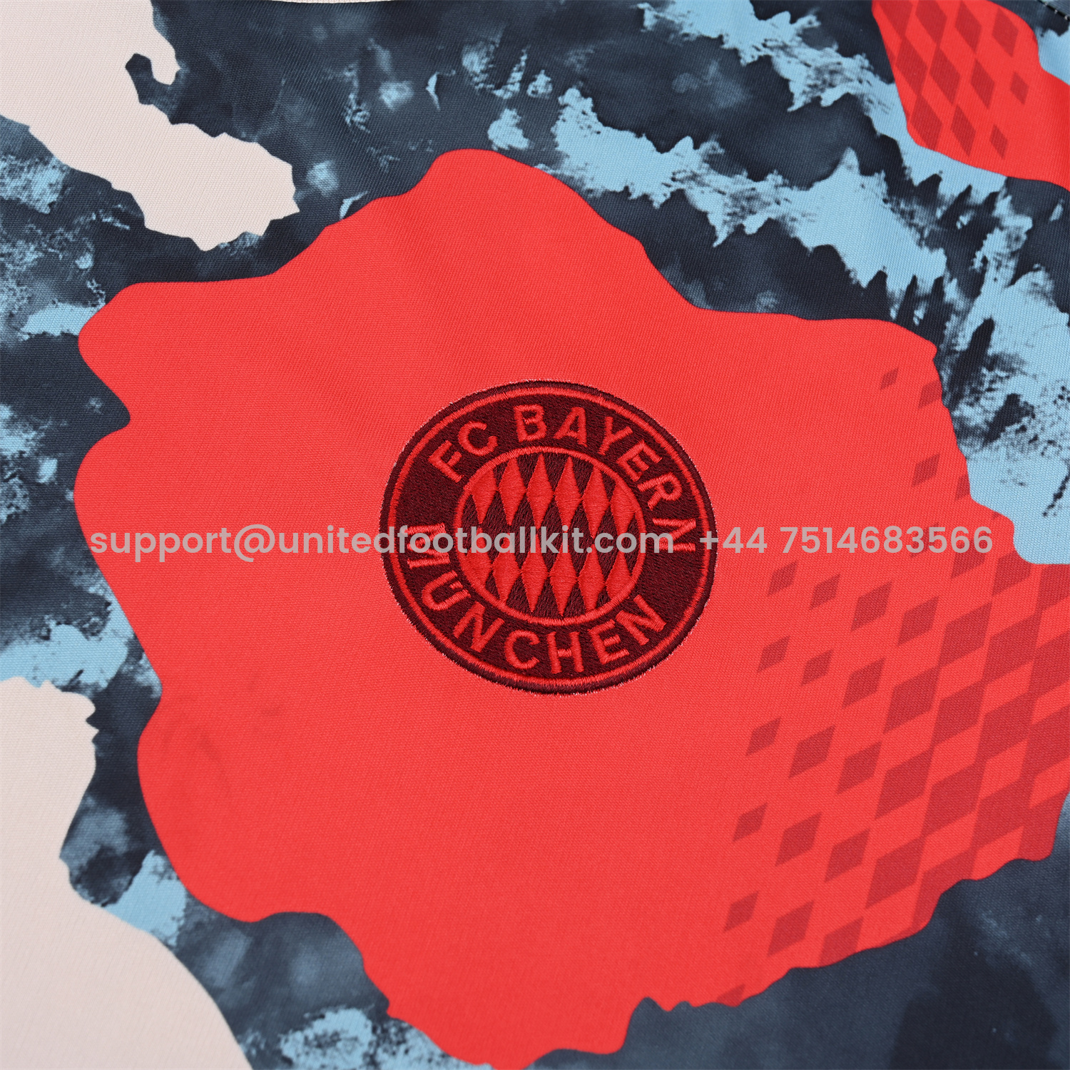 Unitedfootballkit.com | Bayern Munich 24-25 Pre-Match Short-Sleeve Training Set - CamouflageTop & Black Shorts -Customize Name, Number and Patch | Worldwide Shipping